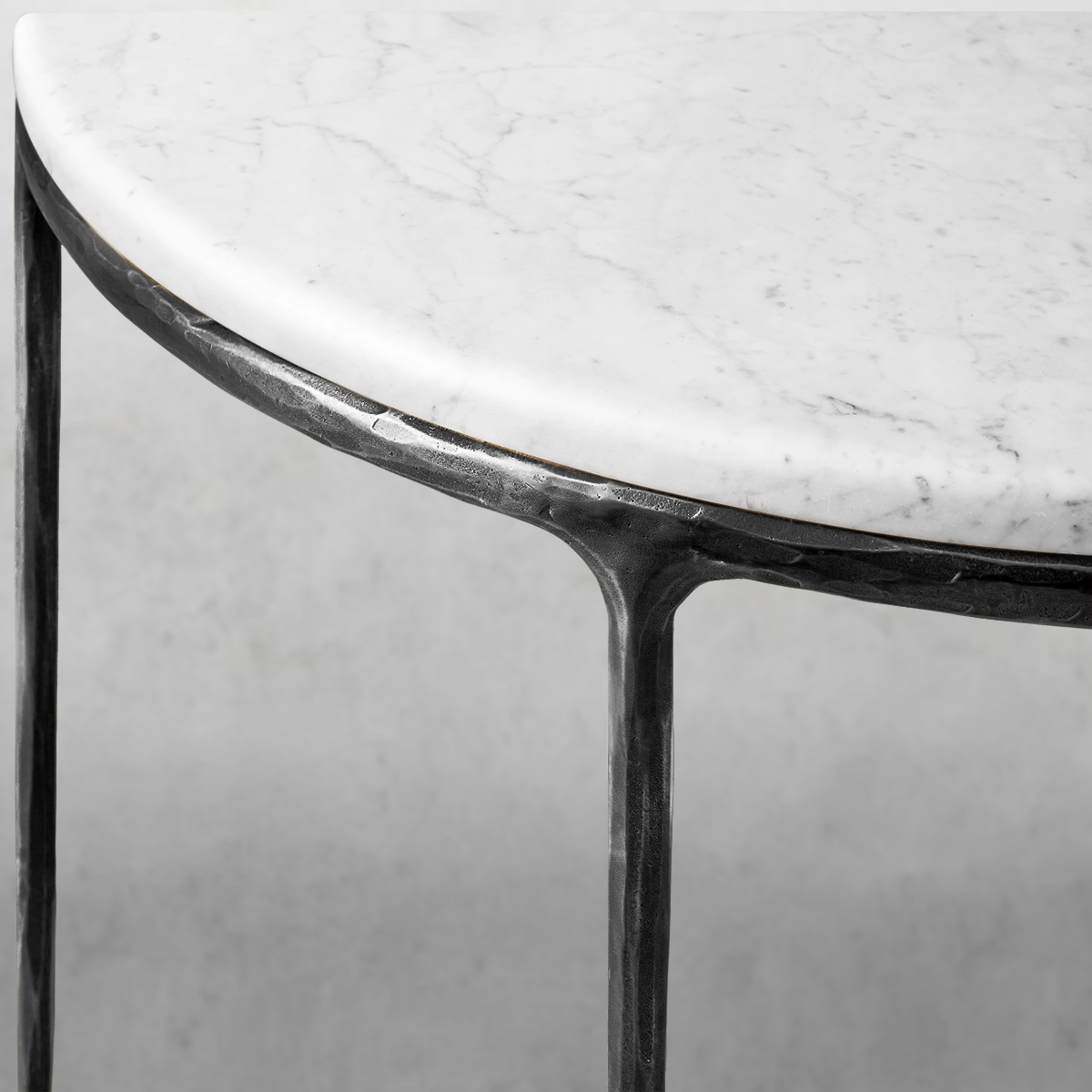 Thaddeus Semi-Circle Marble Console Table