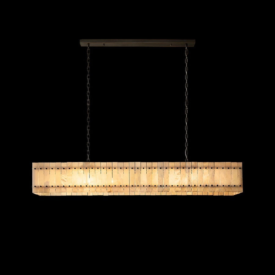 Lux Alabaster Linear Chandelier 72″