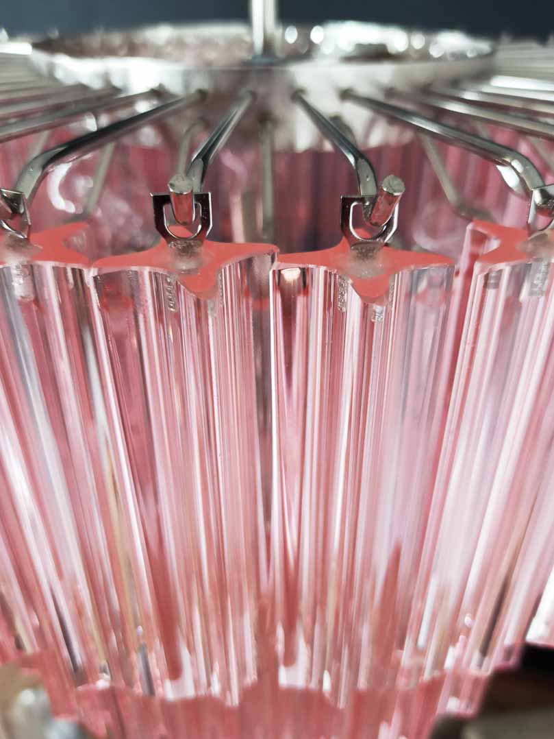 Murano Chandelier – 112 prisms – Pink