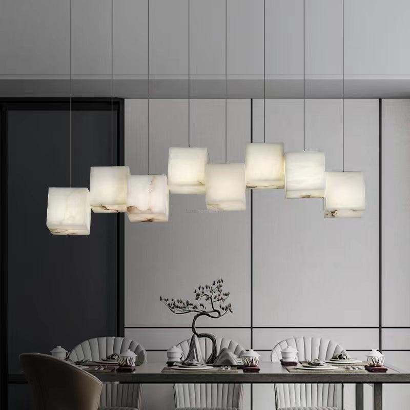 Alabaster Box Linear Chandelier - Luxehomezone