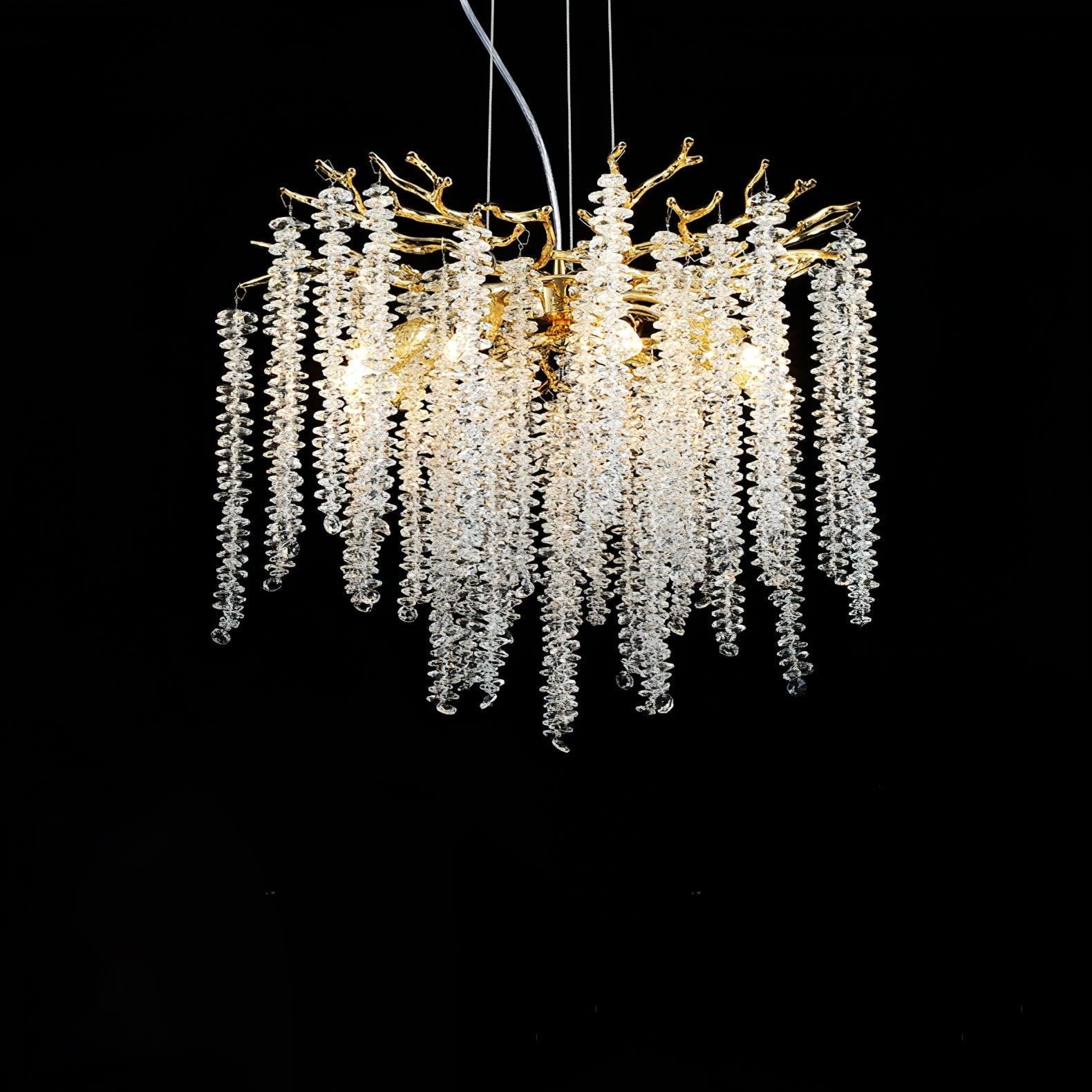 Wisteria Flower Style Crystal Chandelier For Living Room - Luxehomezone