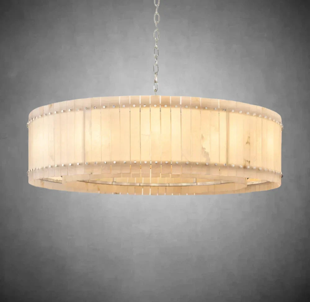 Lux Alabaster Round Chandelier