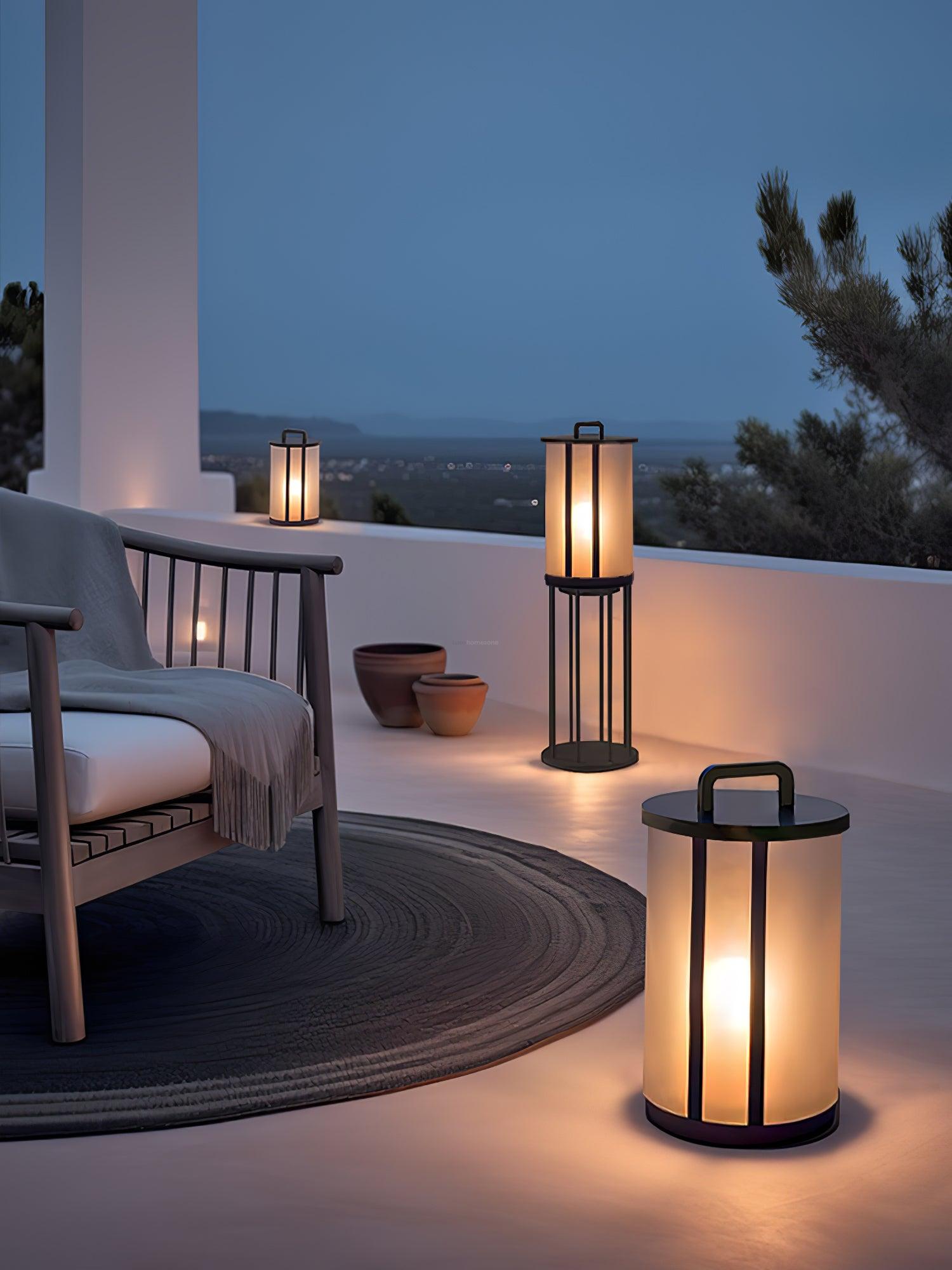 Round Pillar Acrylic Lantern Lamp for Outdoor - Luxehomezone