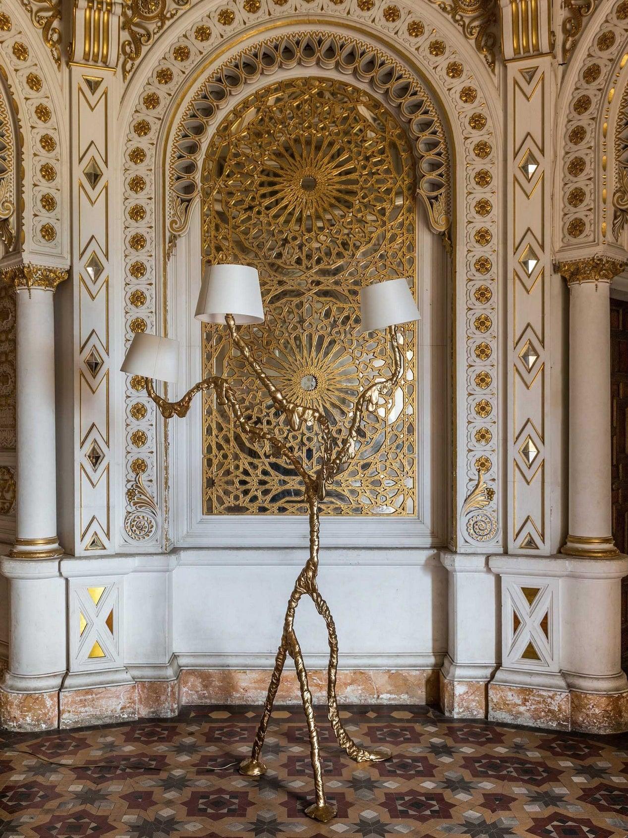 Ines Floor Lamp ∅ 31.5″ - Drapery-1-Luxehomezone
