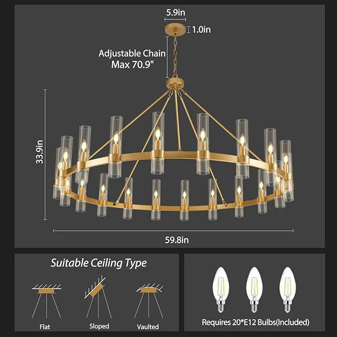 Aetheris Round Chandelier 48" 60" 70"