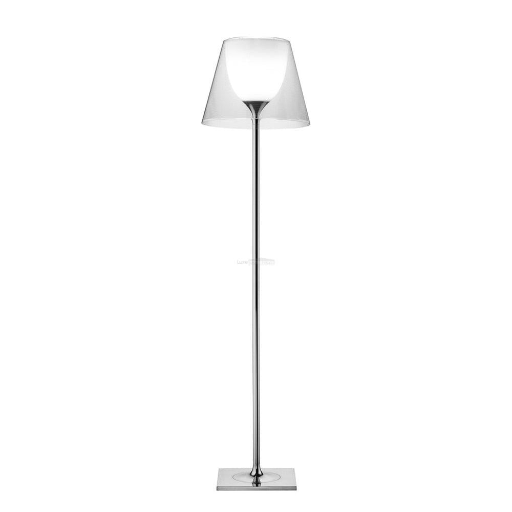 Chrome Prism Floor Lamp ∅ 15.7″ - Art Glass-1-Luxehomezone