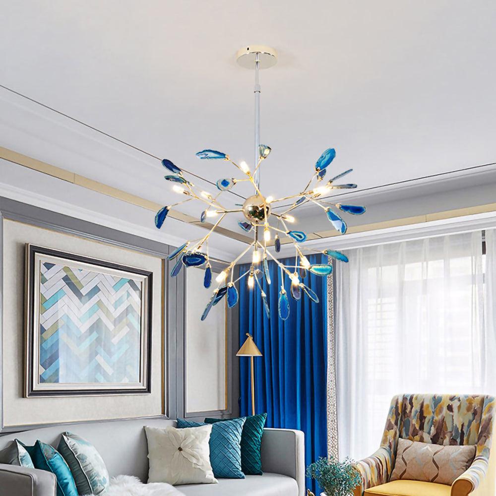 Agate Flake Chandelier with 4/12/16/20 heads - Branch-1-Luxehomezone