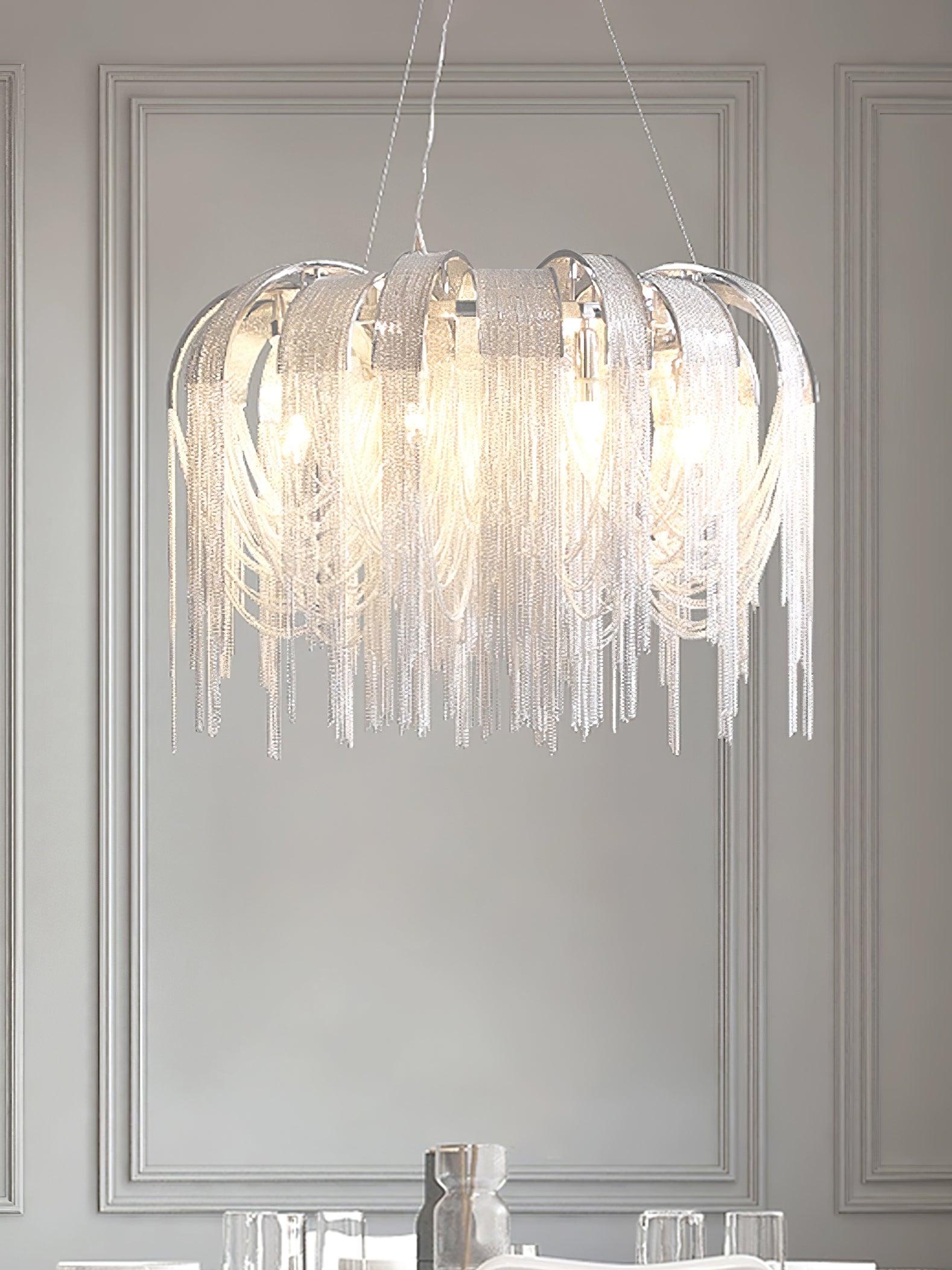 Length Chains Chandelier ∅ 23.6″ - Tassel-1-Luxehomezone