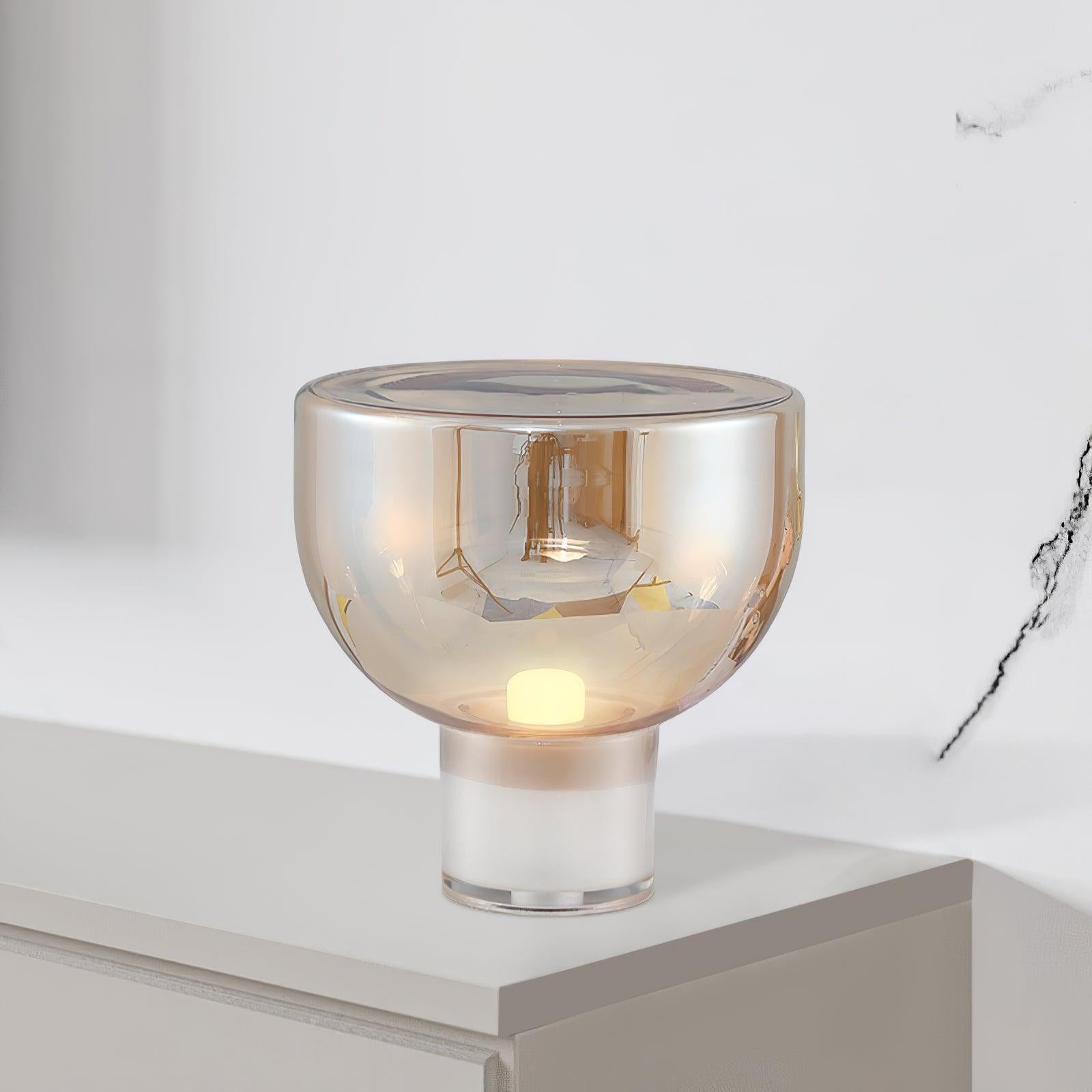 Aella Table Lamp  ∅ 12.5″ ∅ 14.9″ - Art Glass-1-Luxehomezone