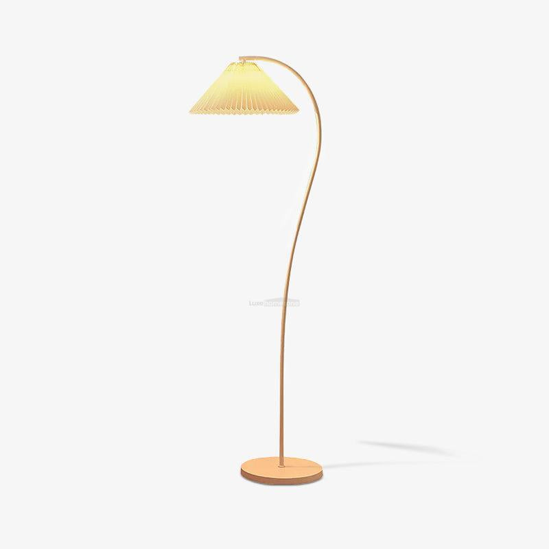 Crescini Pleated Floor Lamp ∅ 11.8″ - Drapery-1-Luxehomezone