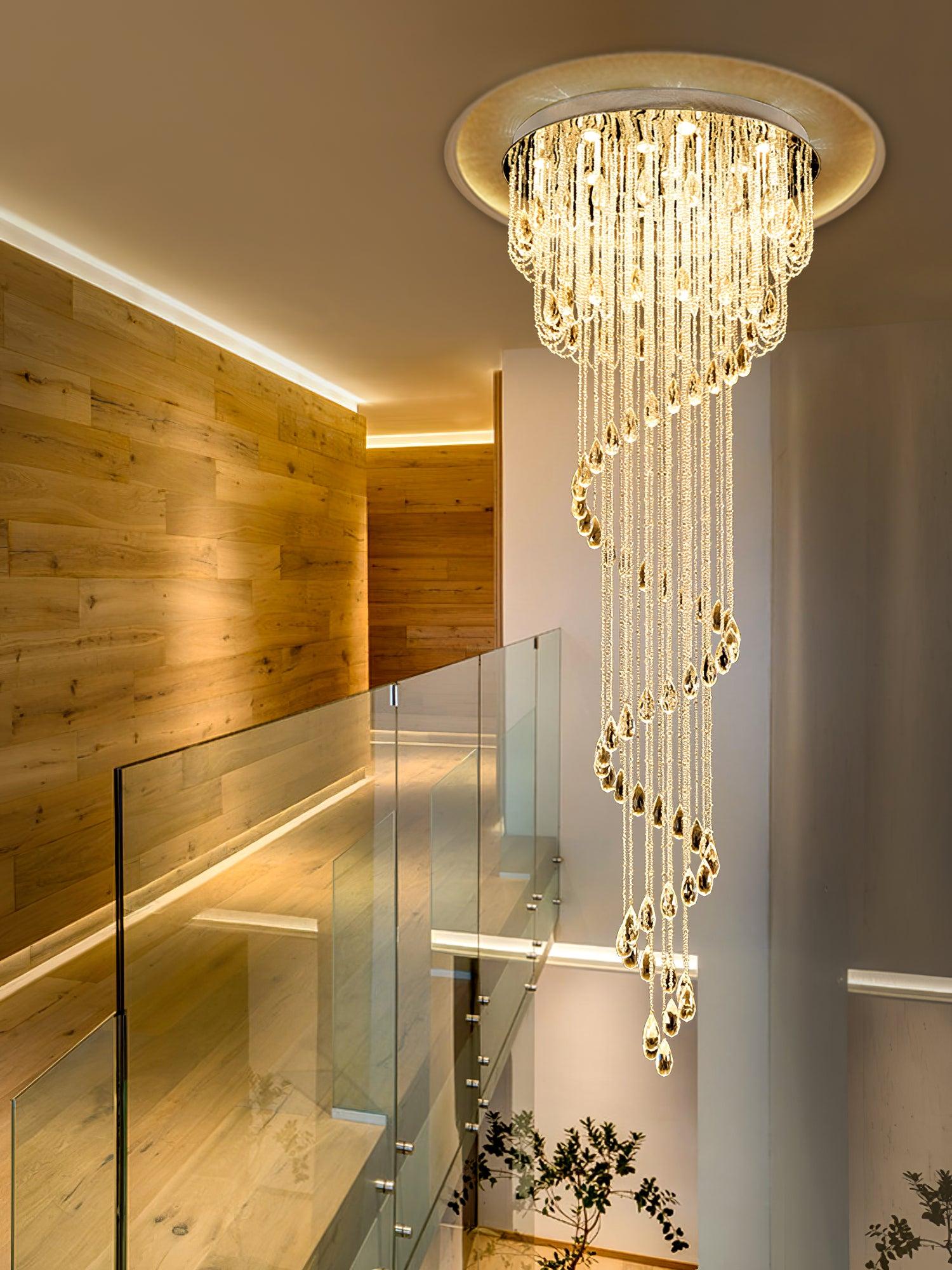 Classic Symphony Spiral Round Chandelier - Helia-1-Luxehomezone