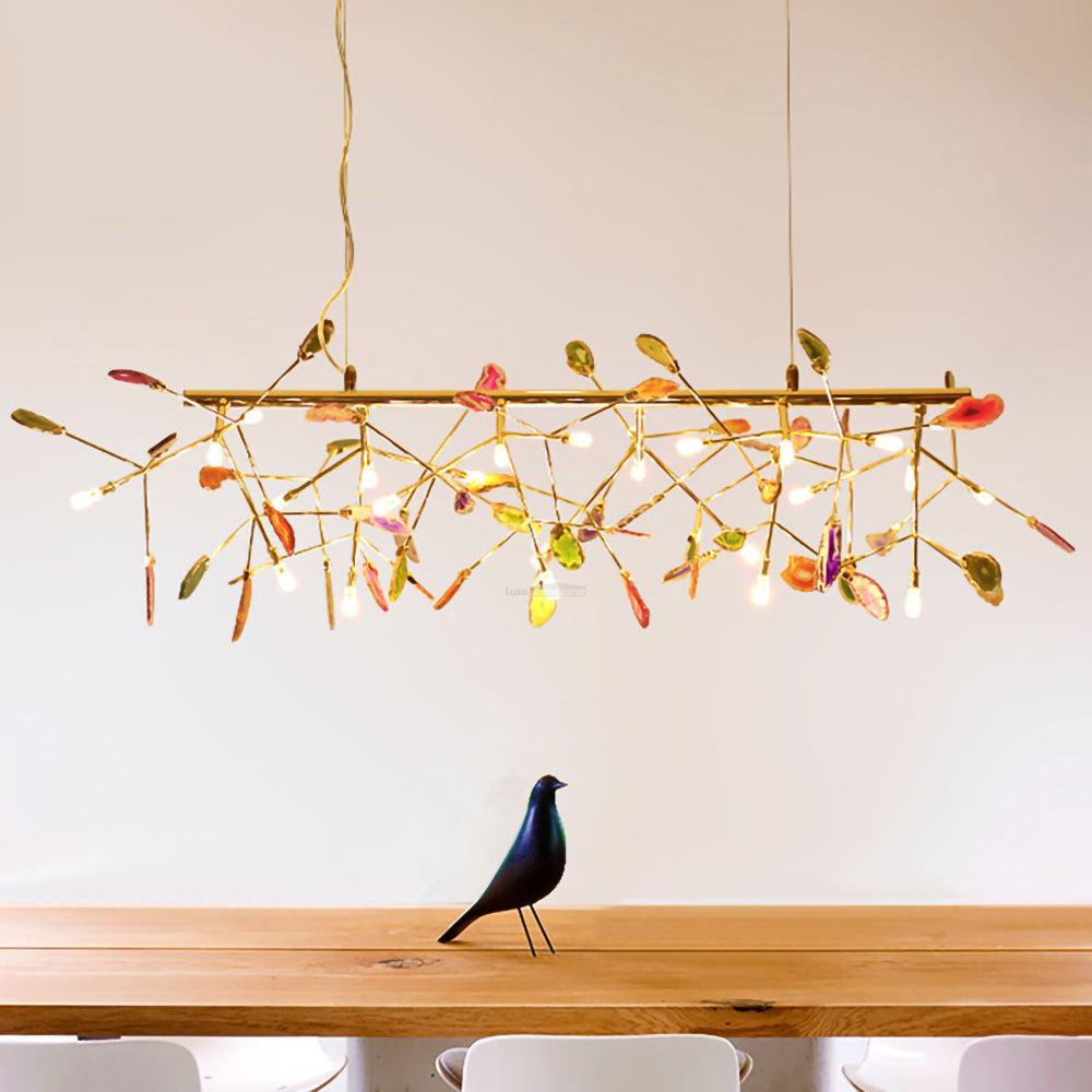 Agate Flake Chandelier with 4/12/16/20 heads - Branch-1-Luxehomezone