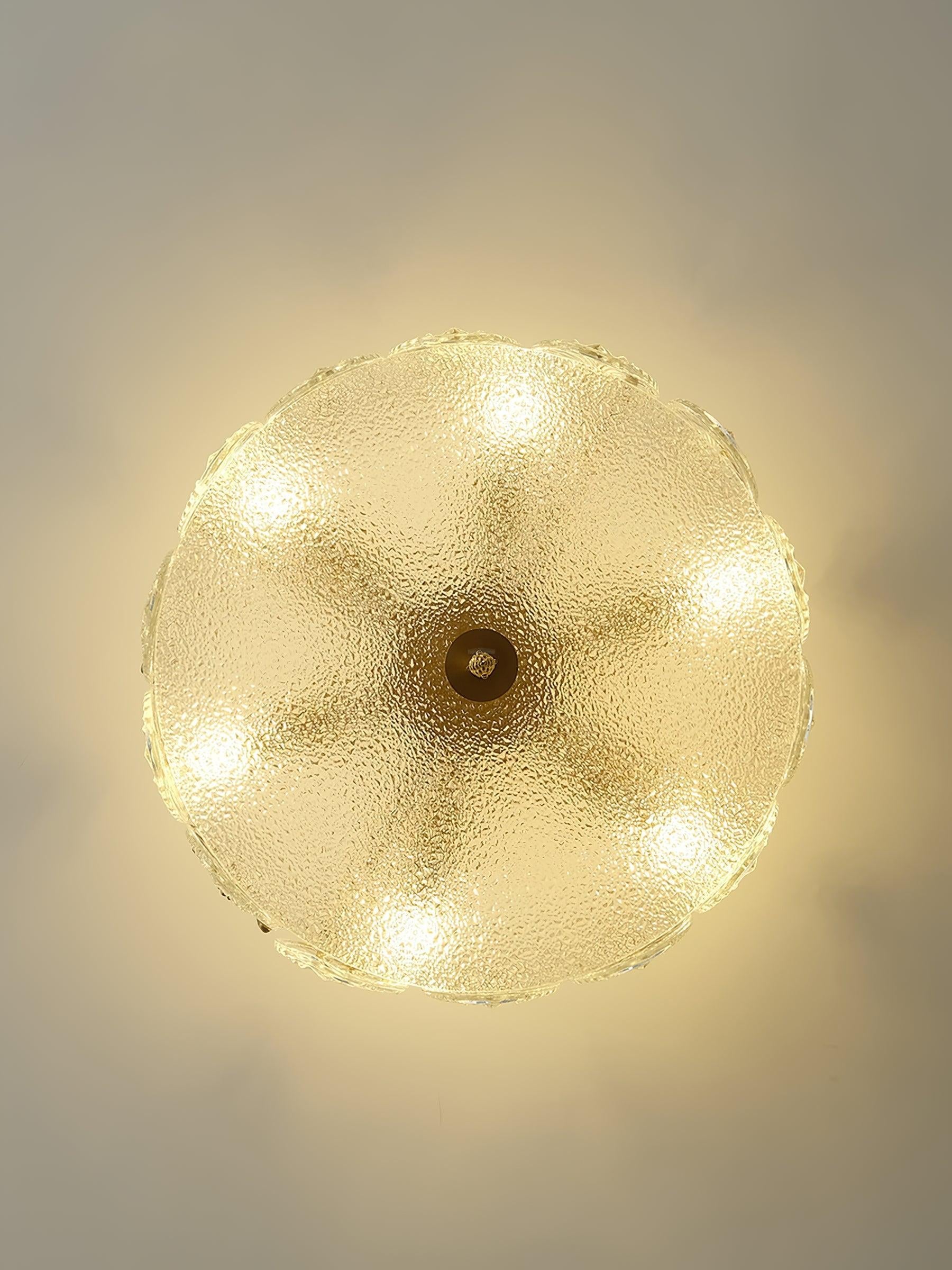 Decorative Pattern Glass Round Chandelier with 5/6/8 heads - Cylinder-1-Luxehomezone