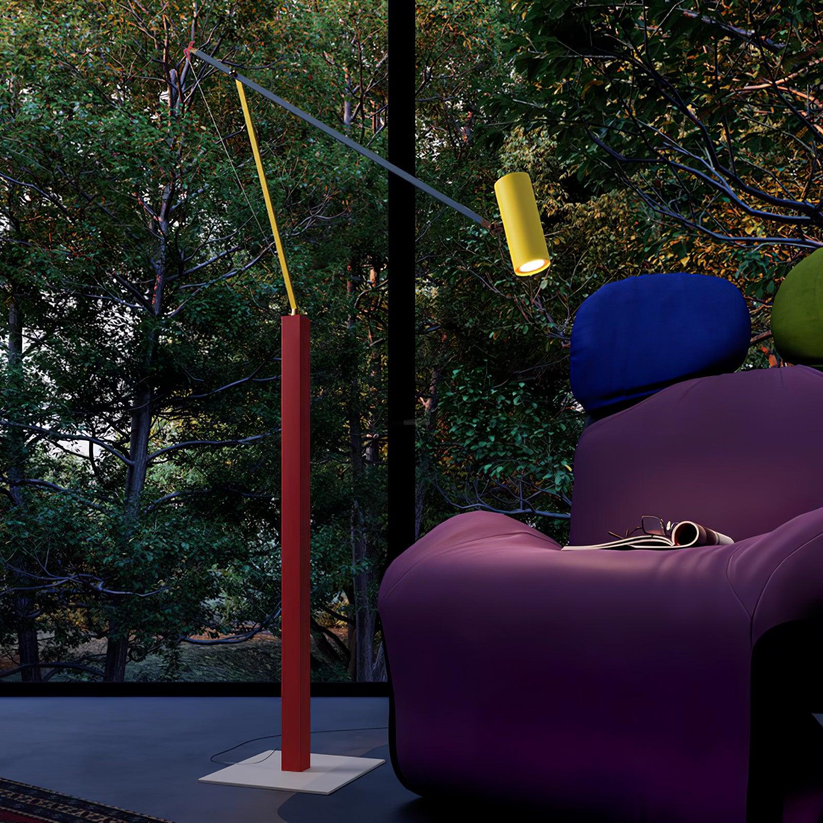 Ettorino Floor Lamp - Alonso, Flexible, Red & Yellow & Blue-1-Luxehomezone