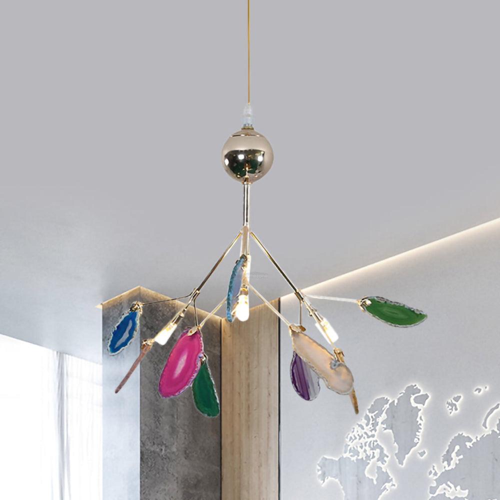 Agate Flake Chandelier with 4/12/16/20 heads - Branch-1-Luxehomezone