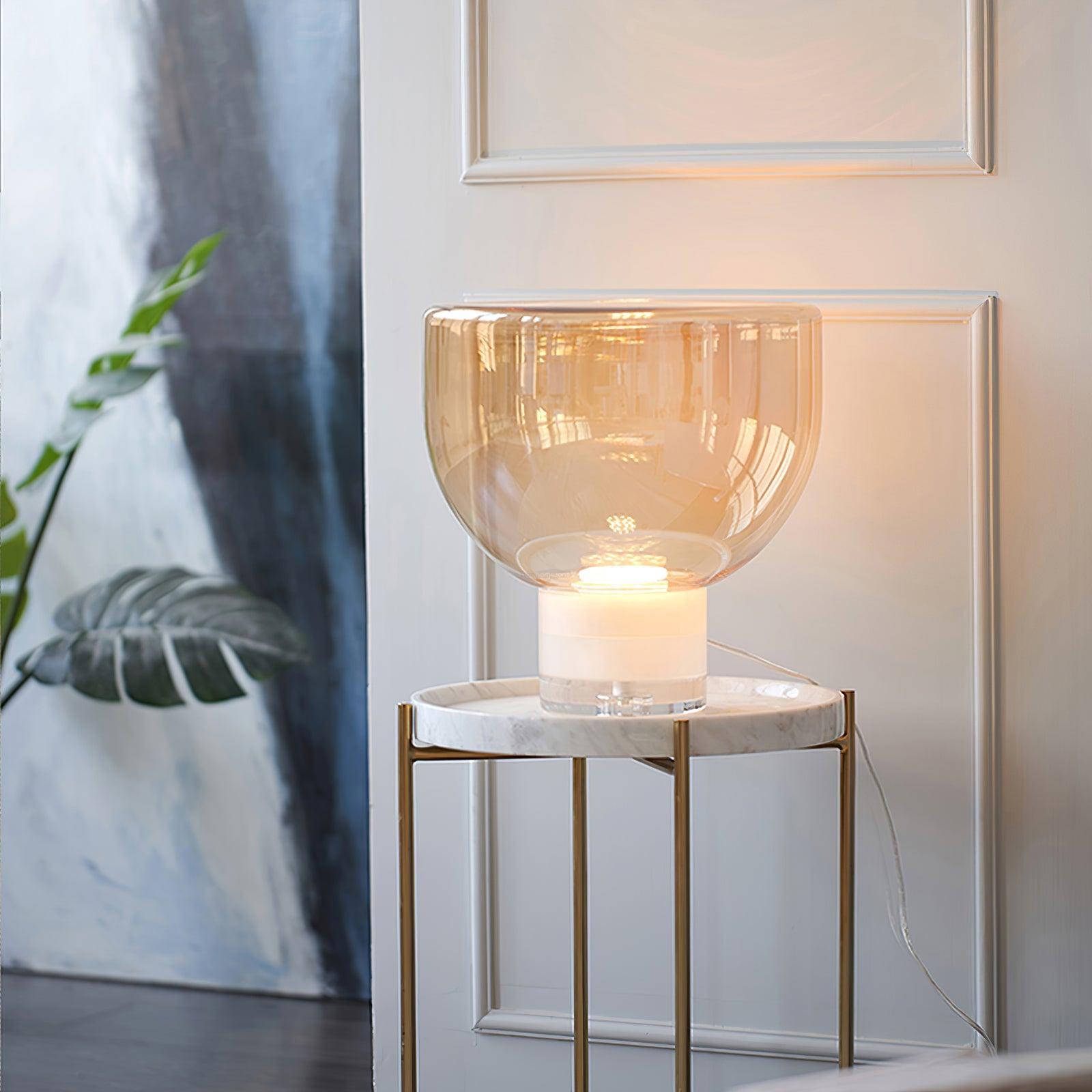 Aella Table Lamp  ∅ 12.5″ ∅ 14.9″ - Art Glass-1-Luxehomezone