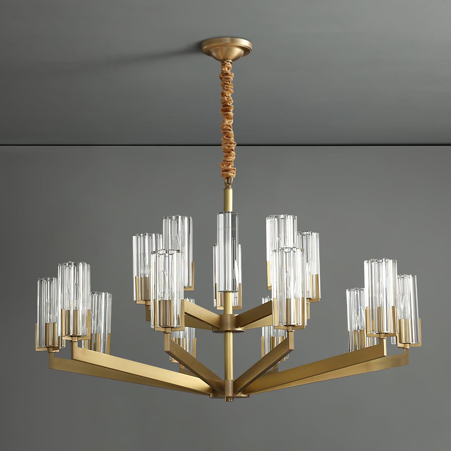 Kayla Brass Chandelier with 6/8/10/15 heads - Luxehomezone