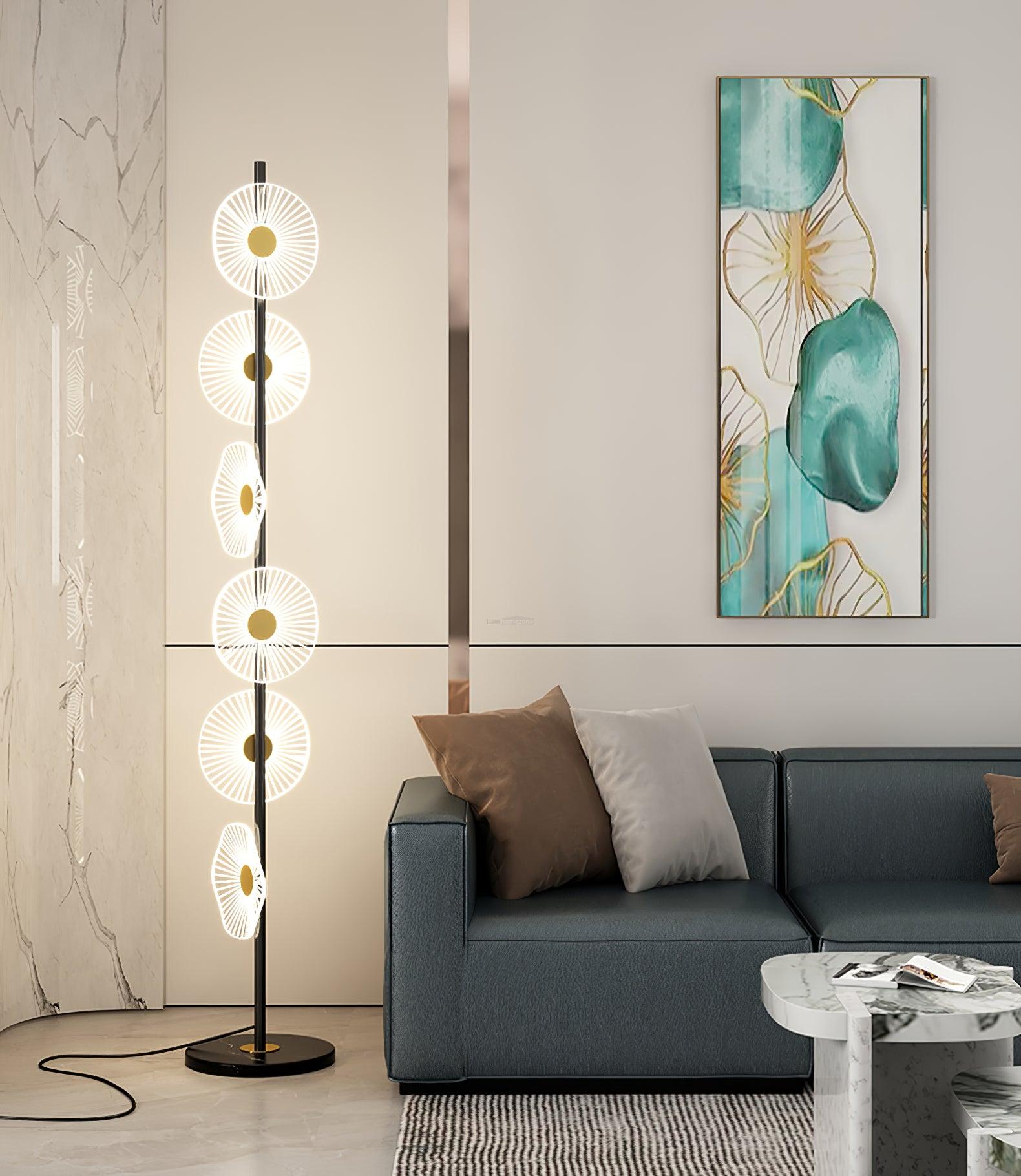 Floating Raindrop Floor Lamp ∅ 9.8″ - Horn-1-Luxehomezone