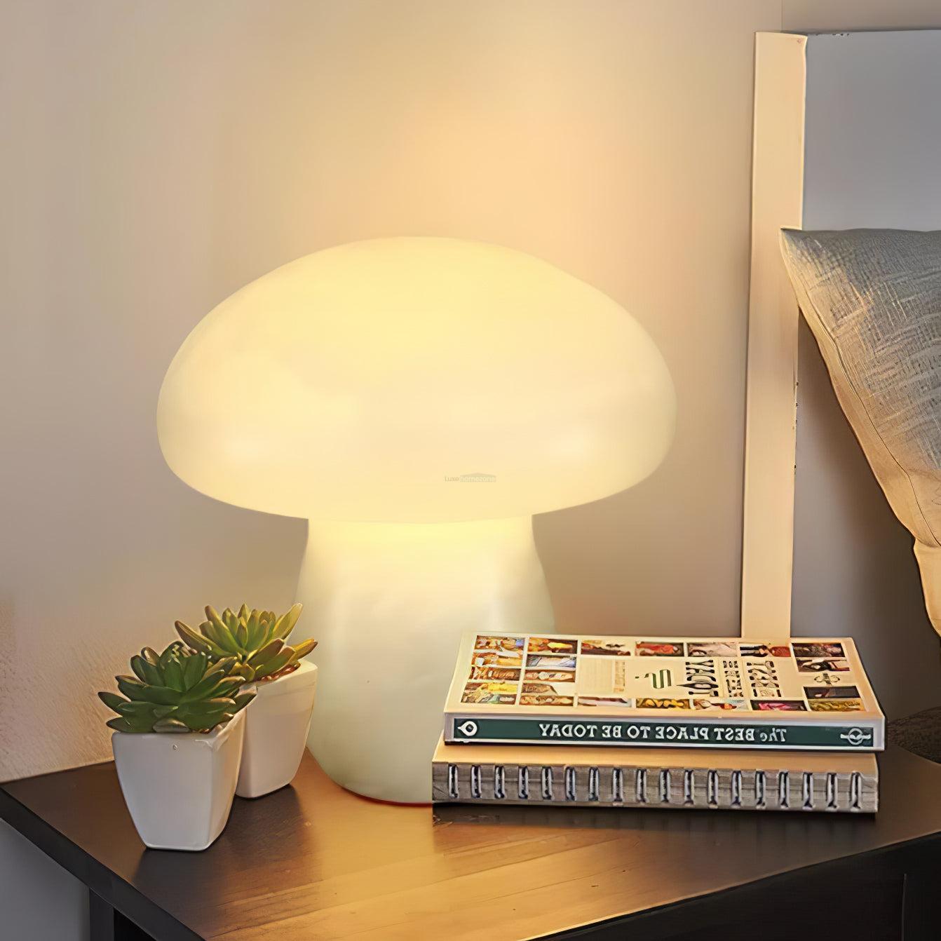 Marble Mushroom Table Lamp - Alabaster-1-Luxehomezone