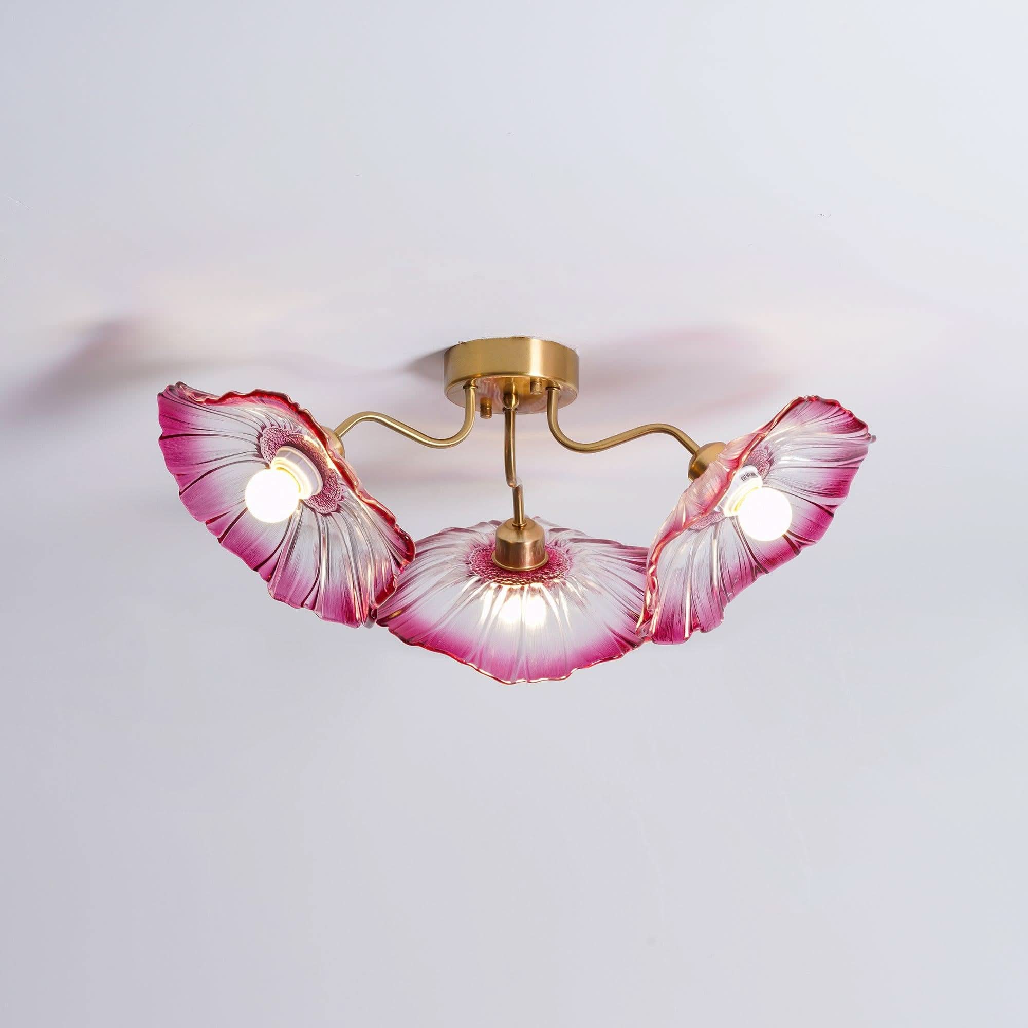 Lotus Leaf Glass Ceiling Lamp ∅ 31.5″/39.4'' - Luxehomezone