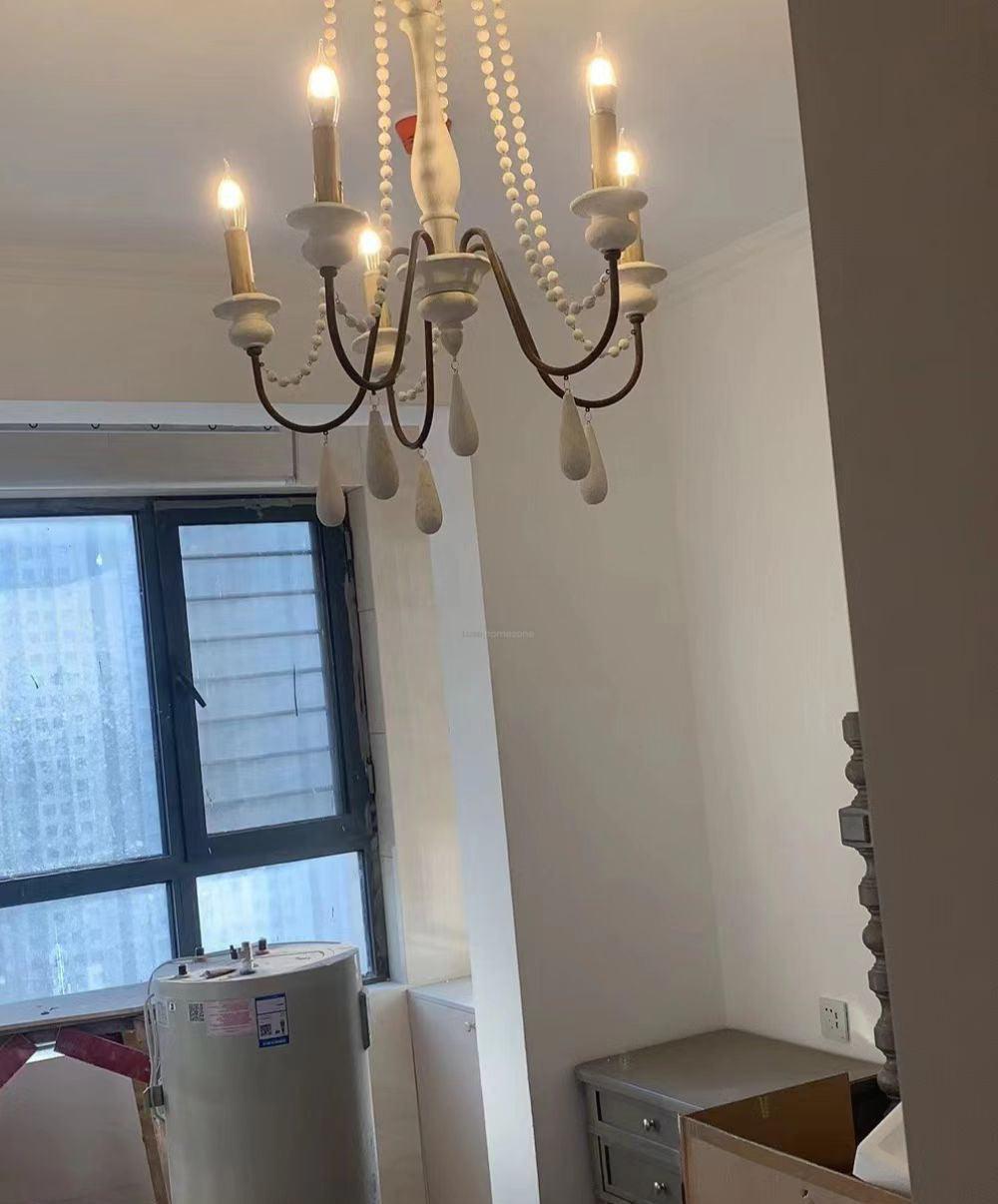 Candle Style Beaded Chandelier Φ 29.5″ - Candle-1-Luxehomezone