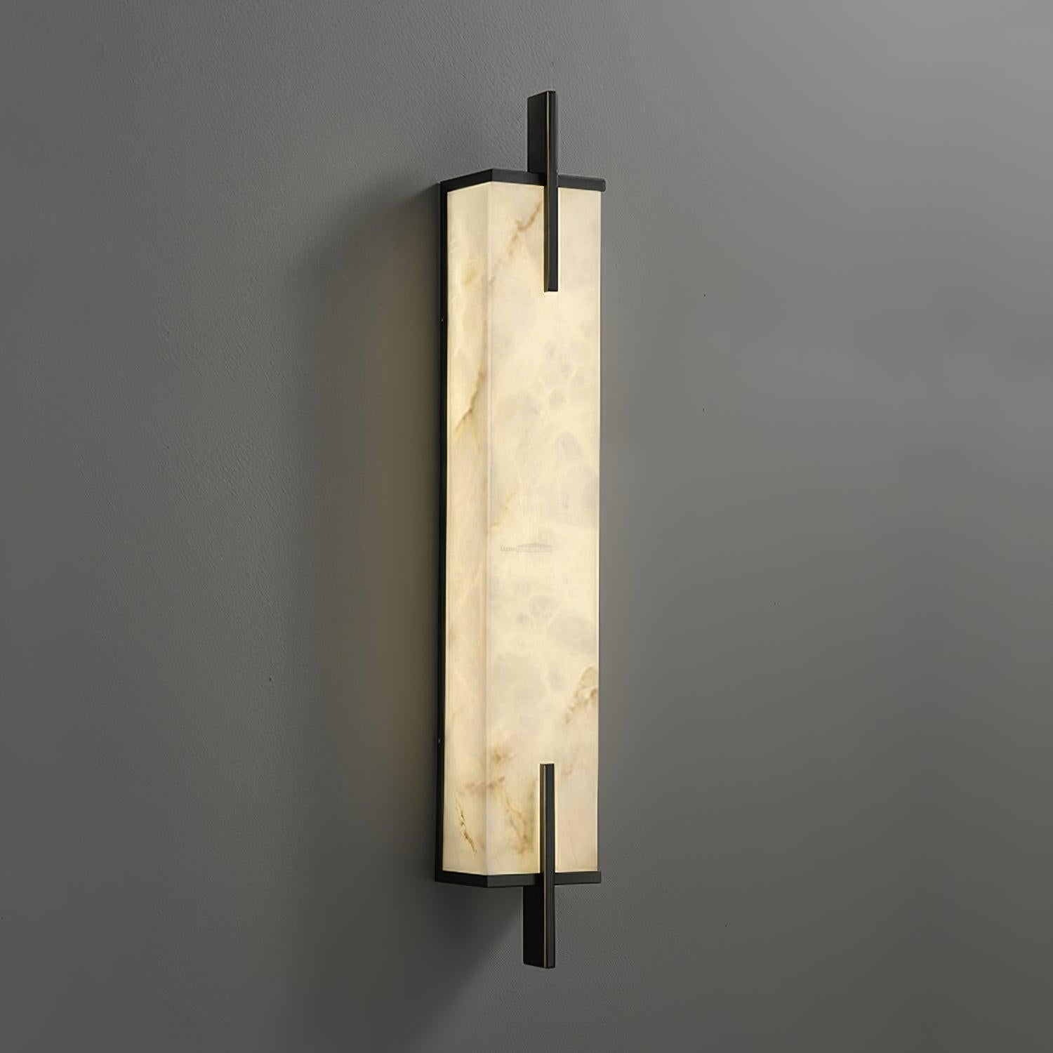 Calliope Wall Lamp Alabaster - Alabaster, Alabaster Wall Lamp-1-Luxehomezone