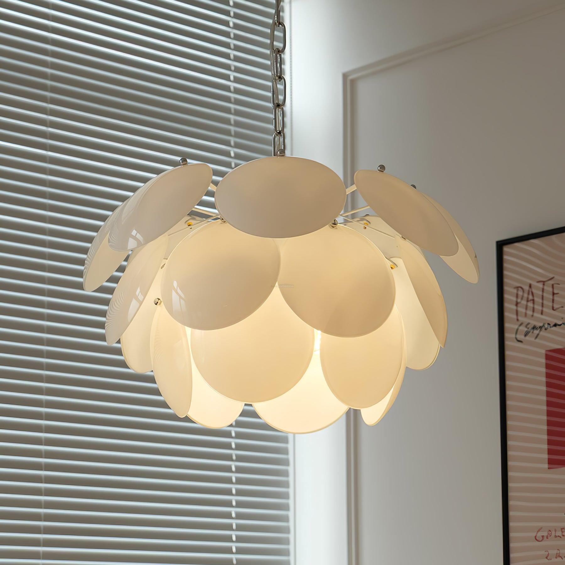 Luminous Petal Glass Round Chandelier - Luxehomezone