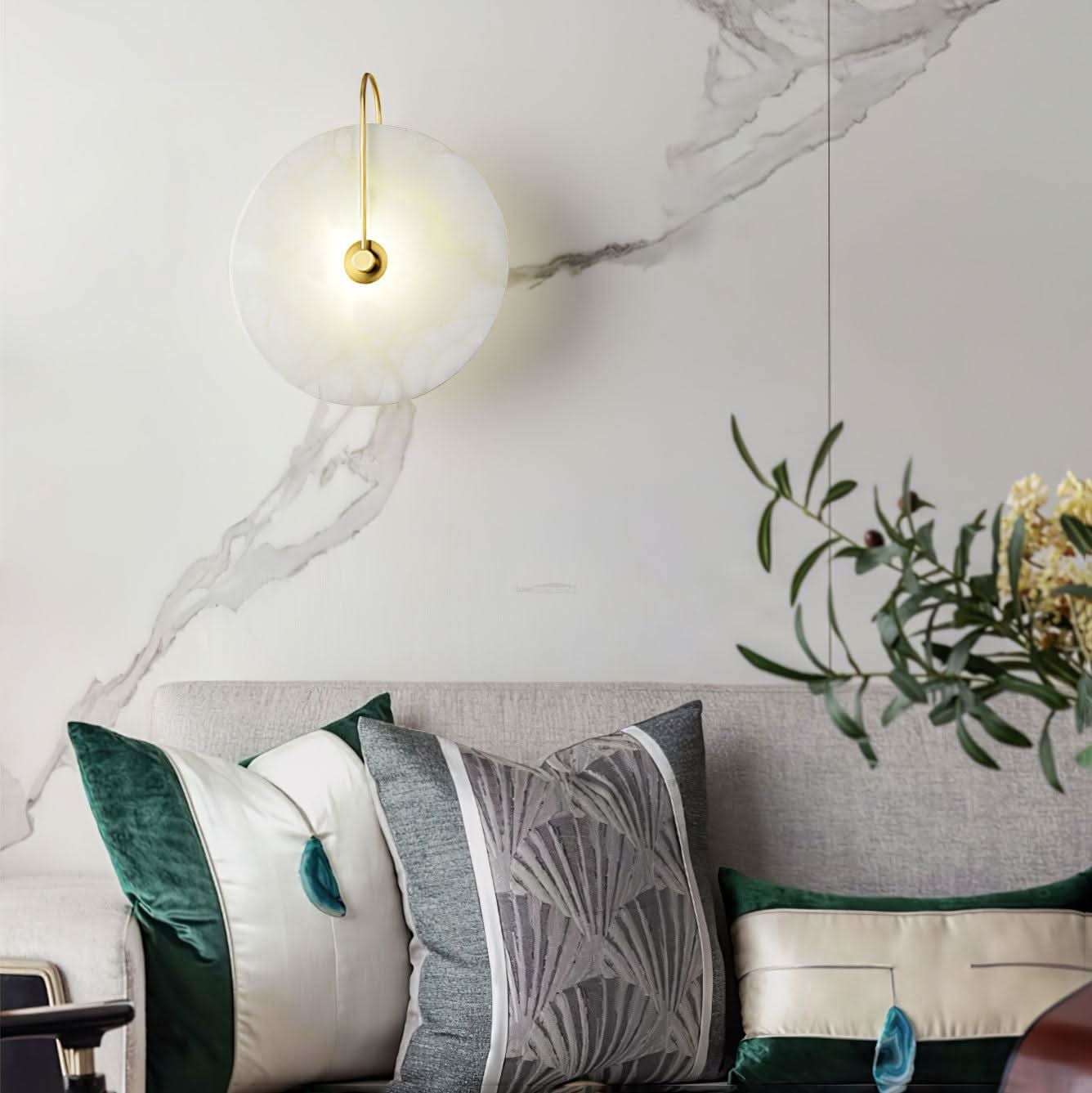 Alabaster LED Wall Lamp 6''/8''/10''/12'' - Luxehomezone