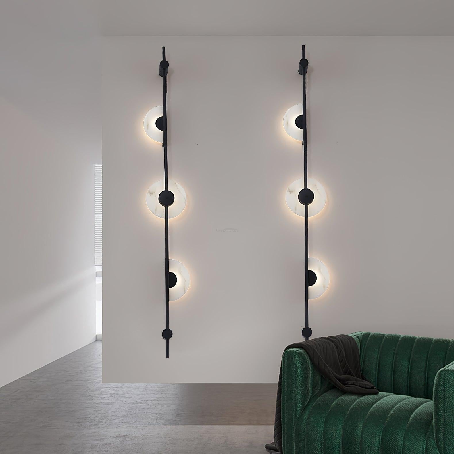 Alabaster Orb Vertical Wall Sconce - Luxehomezone