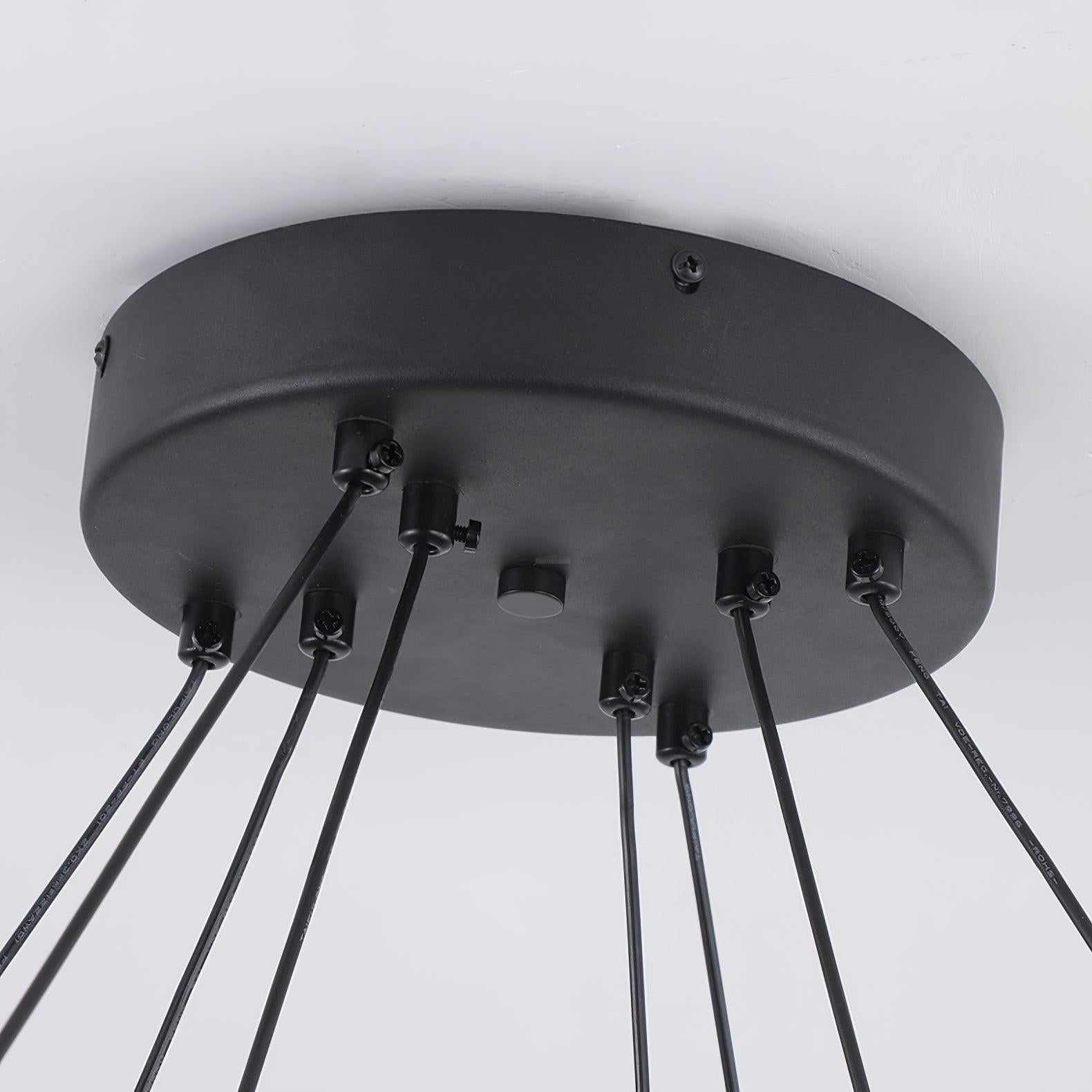 Hanging LED Chandelier ∅ 15.7″ - ring-1-Luxehomezone