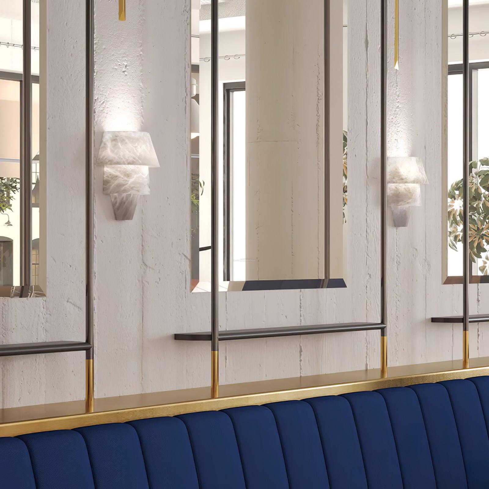 Laboratory Wall Sconce - Alabaster, Alabaster Wall Lamp-1-Luxehomezone