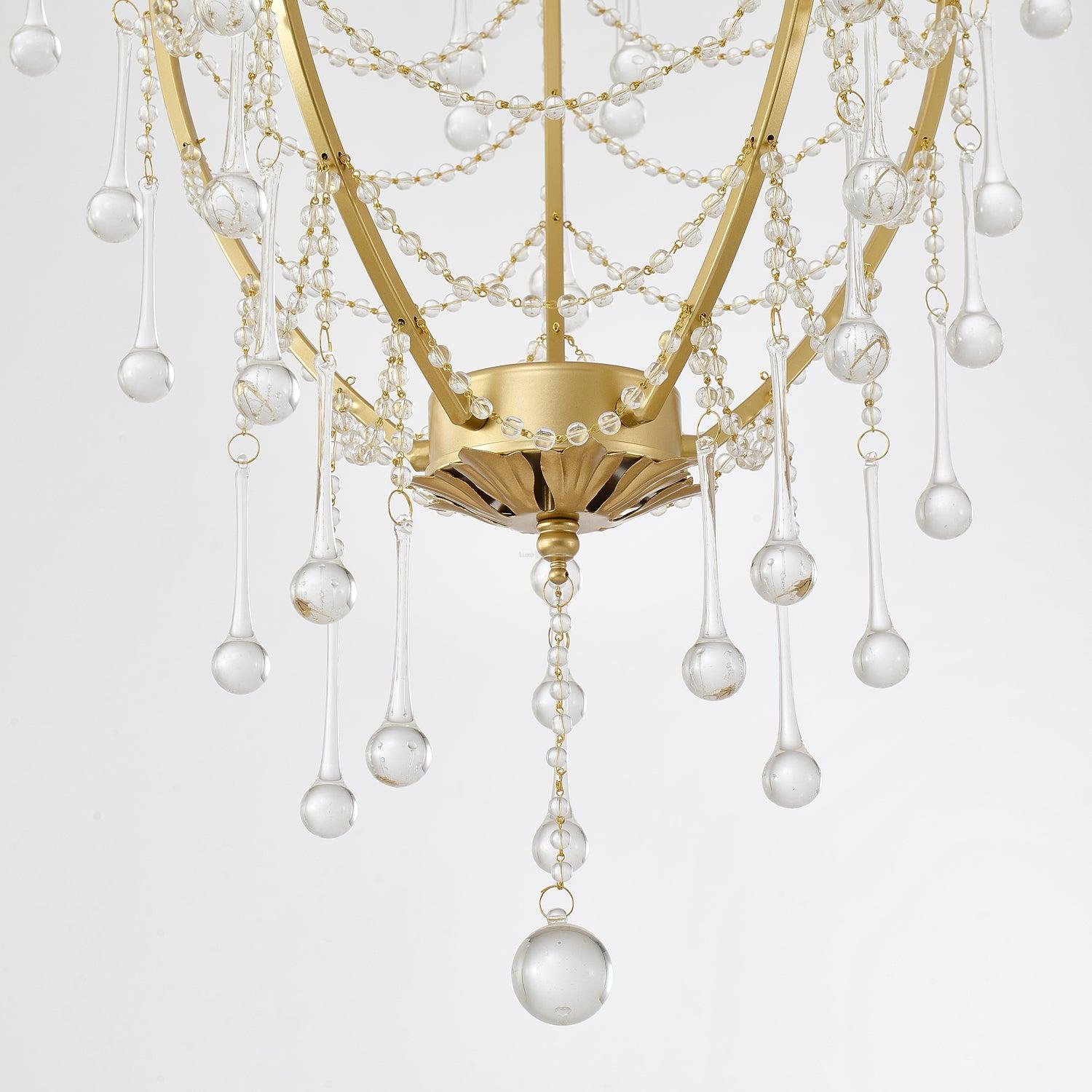 Crystal Birdcage Candle Chandelier Φ 21.7″ Candle - Candle-1-Luxehomezone