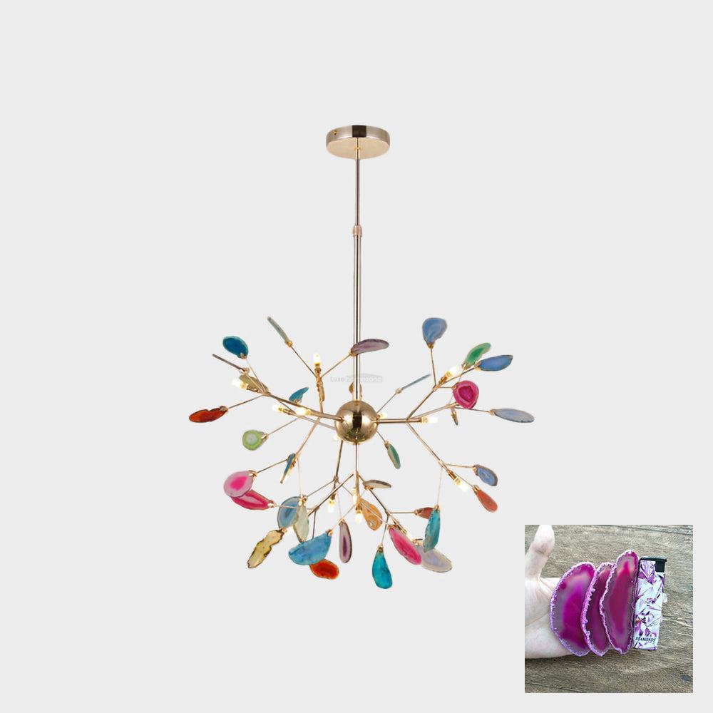 Agate Flake Chandelier with 4/12/16/20 heads - Branch-1-Luxehomezone