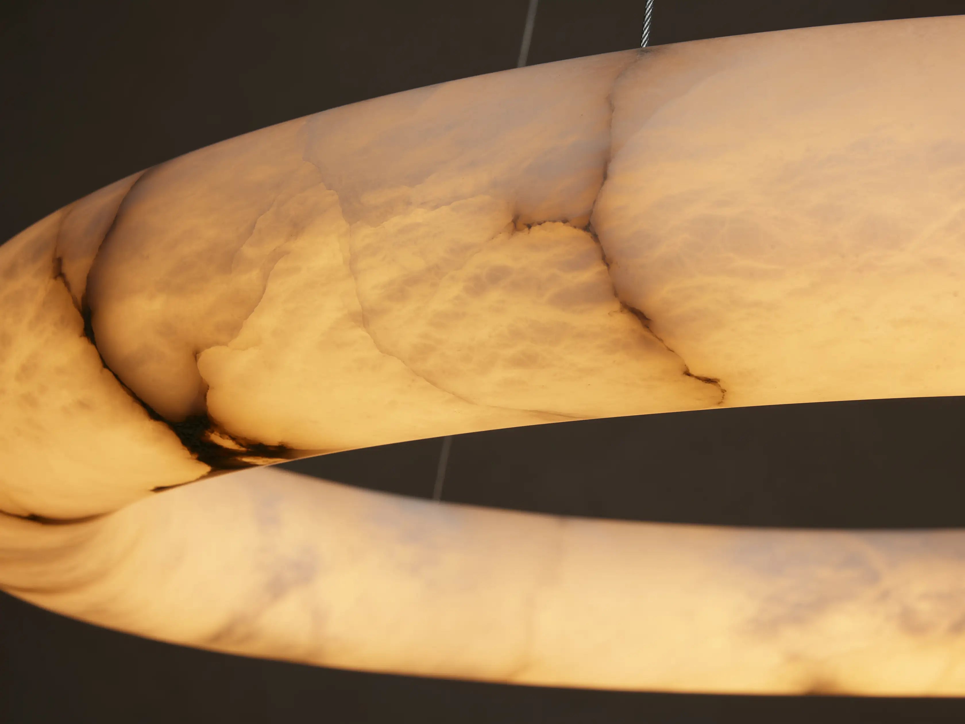 Halima Halo Alabaster Chandelier