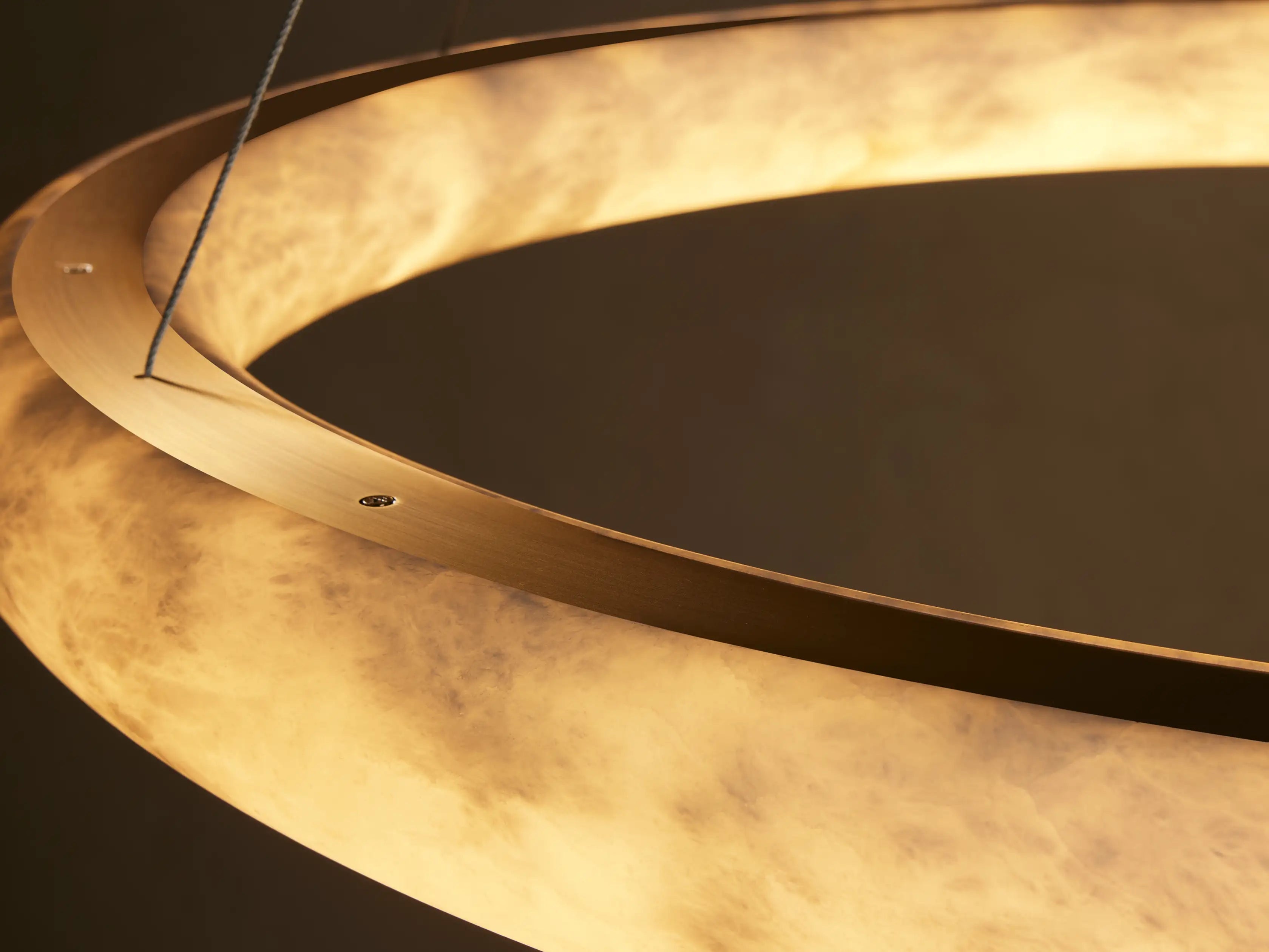 Halima Halo Alabaster Chandelier
