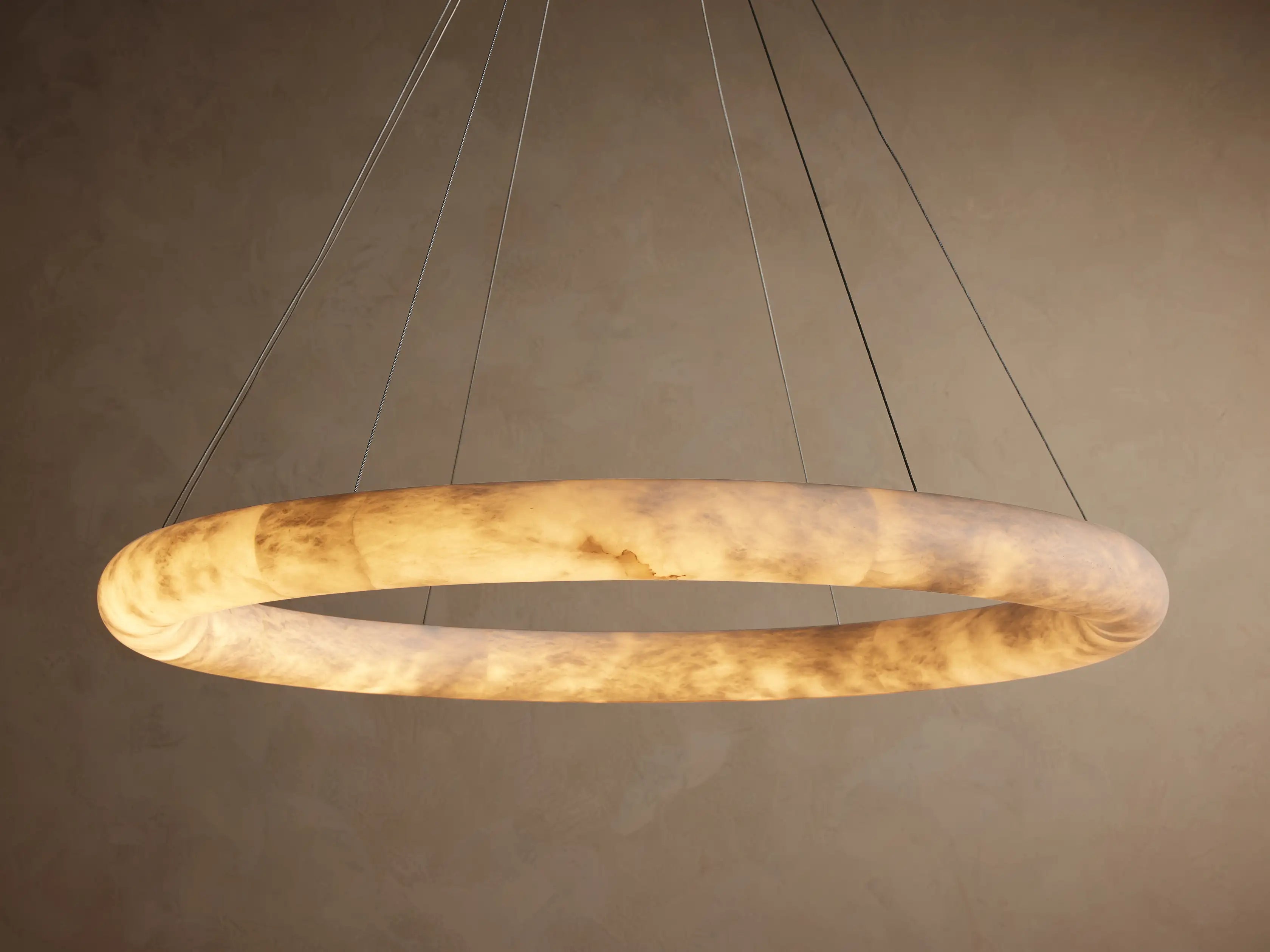 Halima Halo Alabaster Chandelier