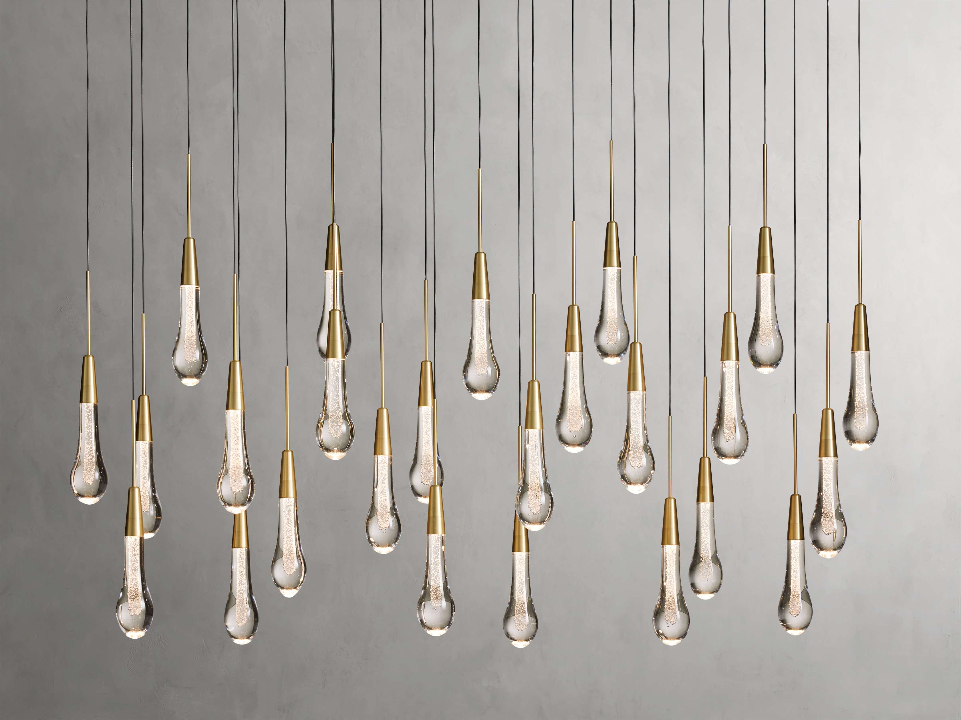 Solitaire Linear Chandelier 37"/ 50"/ 70"/ 87"/ 120"