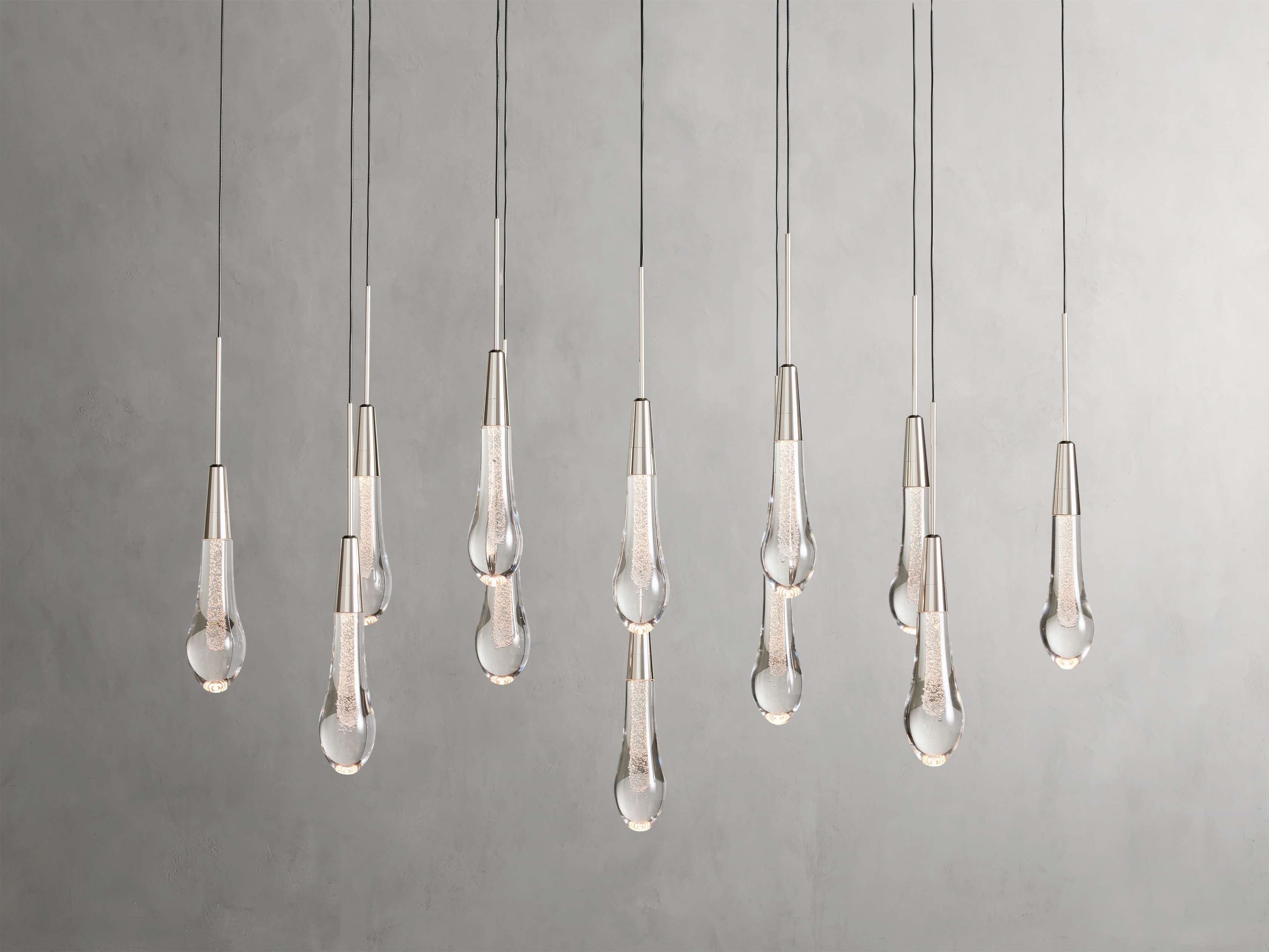 Solitaire Linear Chandelier 37"/ 50"/ 70"/ 87"/ 120"