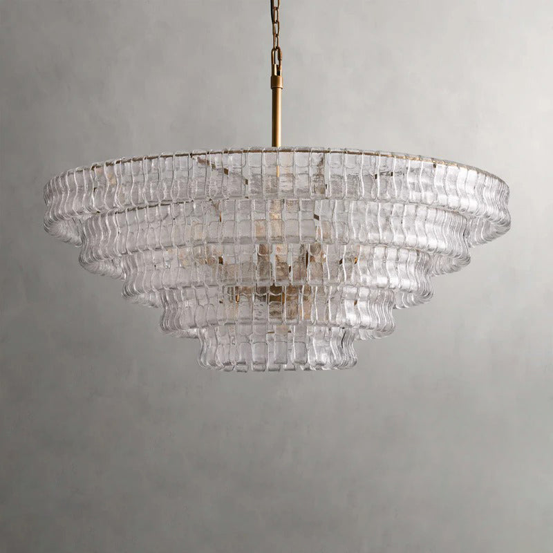 Art Ghiaccio Glass Round Chandelier 24" 36" 48" 60"