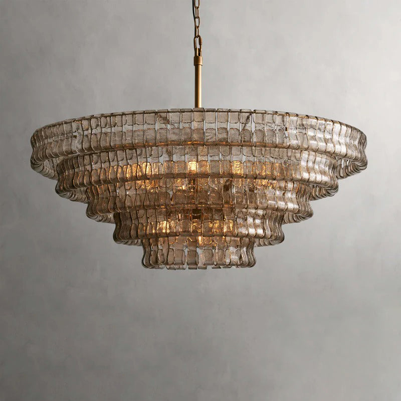 Art Ghiaccio Glass Round Chandelier 24" 36" 48" 60"