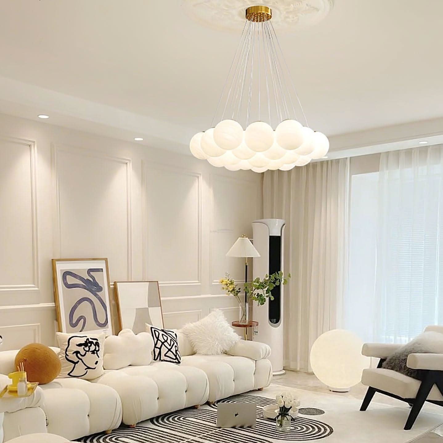 Glass Cluster Chandelier with 7/13/19 heads - Luxehomezone