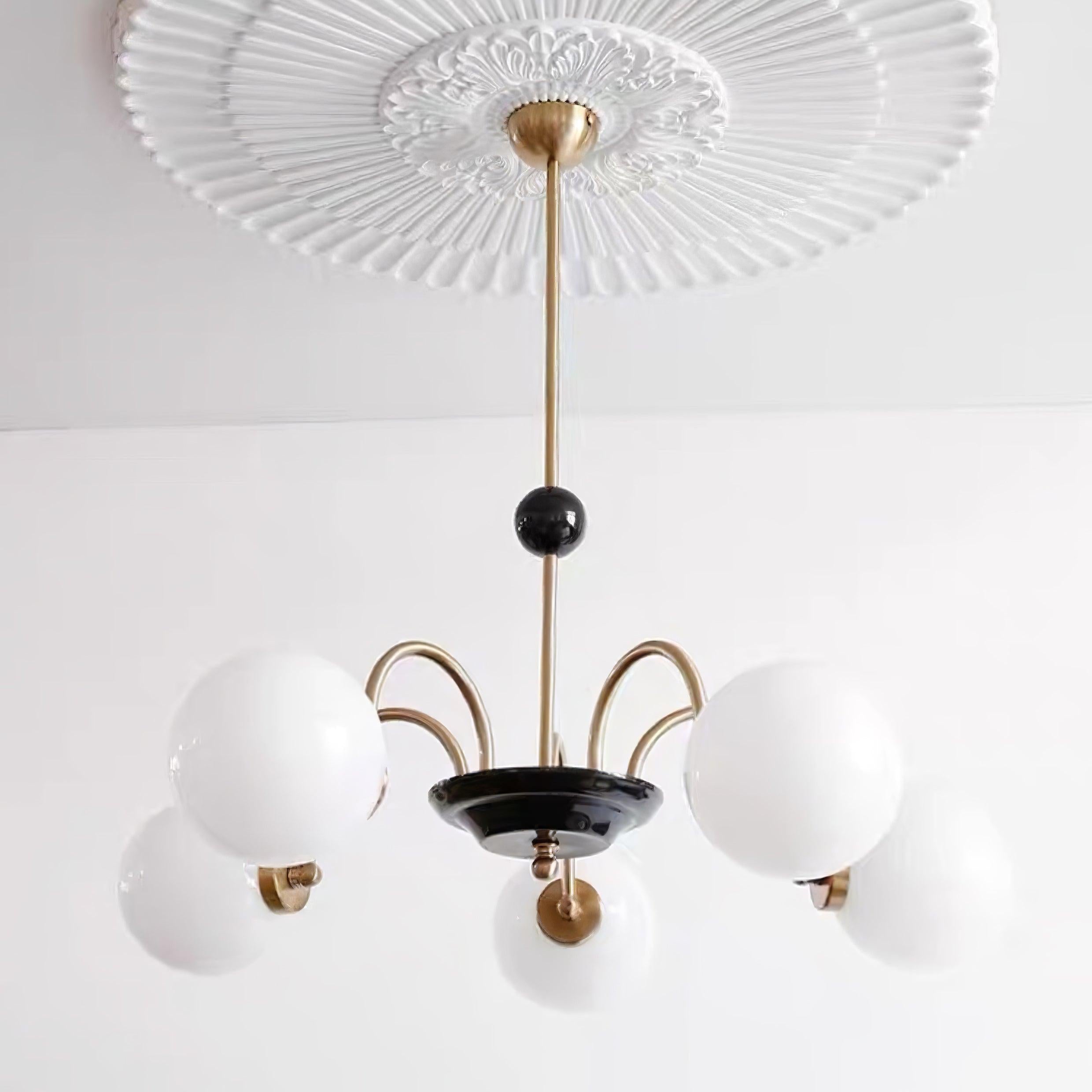 Yisu Glass Globe Chandelier with 3/4/5/6/8 heads - Bend, Marshmallow Chandelier, Optimized-1-Luxehomezone