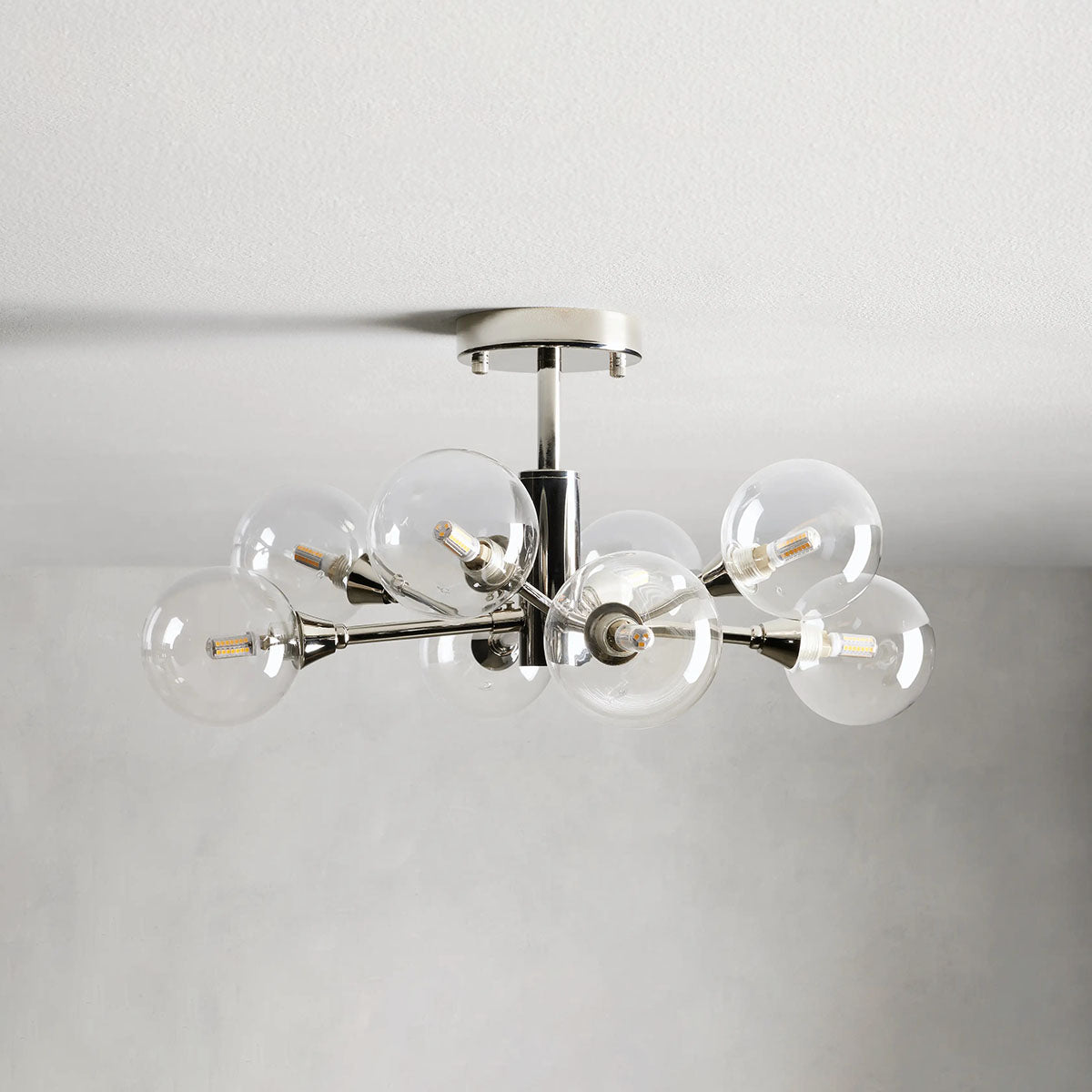 Moder Apollo Glass Ball Flushmount - All Products, Best Sellers, Flushmounts, Glass, Ins Review, Moder Apollo Series- Flushmount1-Luxehomezone