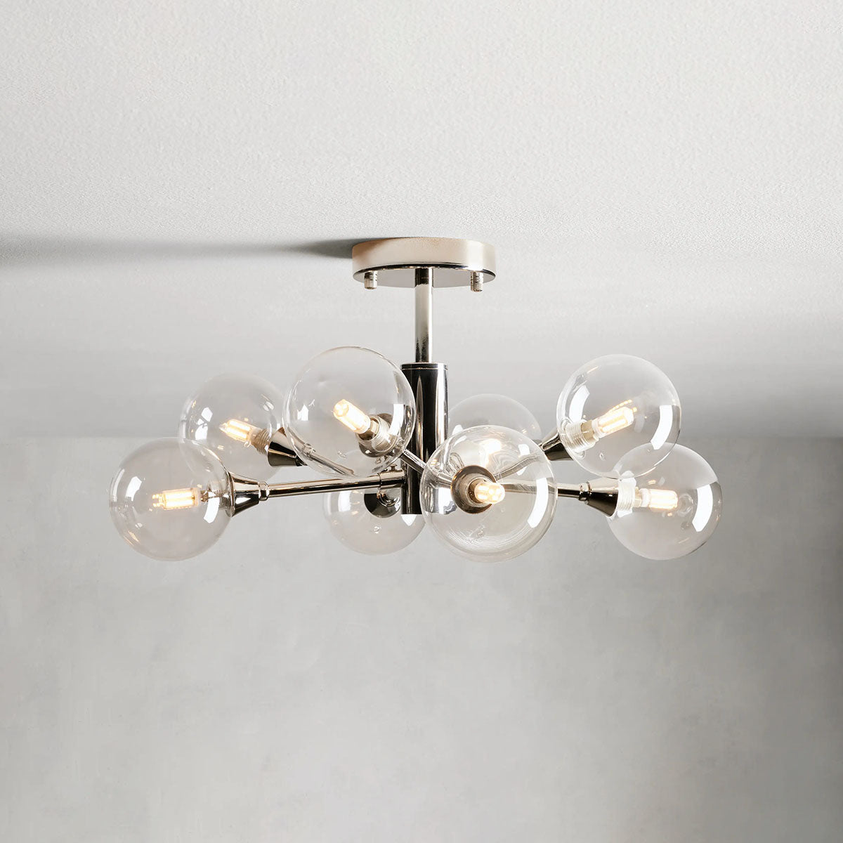 Moder Apollo Glass Ball Flushmount - All Products, Best Sellers, Flushmounts, Glass, Ins Review, Moder Apollo Series- Flushmount1-Luxehomezone