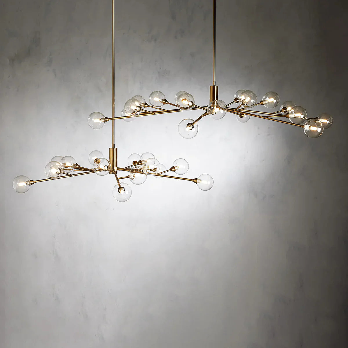 Moder Apollo Glass Ball Round Chandelier - 36¡å, All Products, Chandelier, Glass, Moder Apollo Series- Chandelier1-Luxehomezone