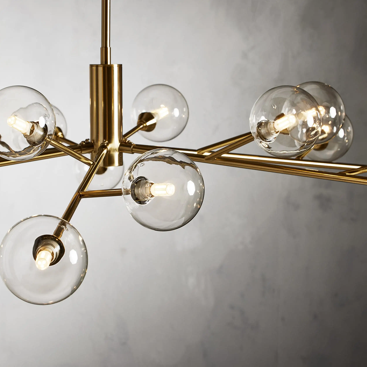Moder Apollo Glass Ball Round Chandelier - 36¡å, All Products, Chandelier, Glass, Moder Apollo Series- Chandelier1-Luxehomezone