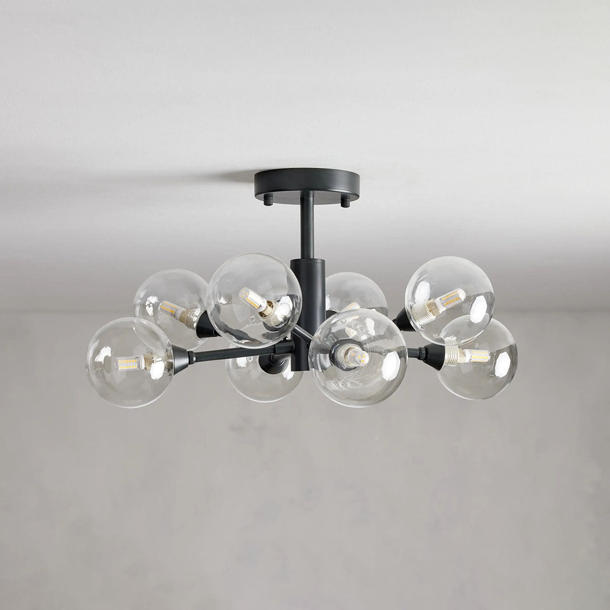 Moder Apollo Glass Ball Flushmount - All Products, Best Sellers, Flushmounts, Glass, Ins Review, Moder Apollo Series- Flushmount1-Luxehomezone