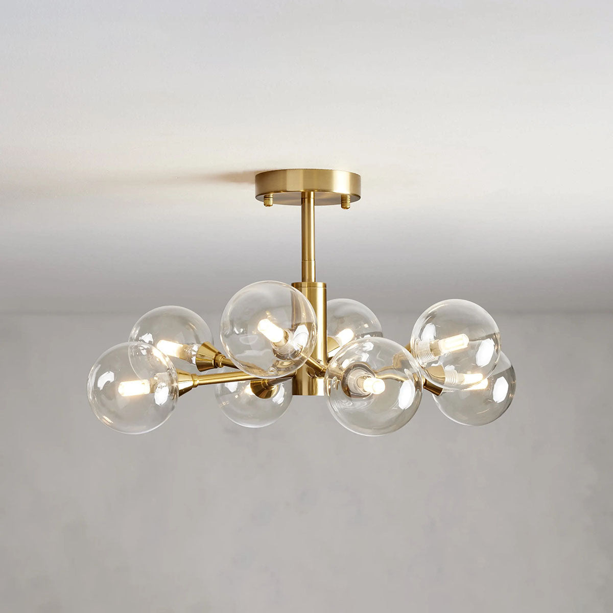 Moder Apollo Glass Ball Flushmount - All Products, Best Sellers, Flushmounts, Glass, Ins Review, Moder Apollo Series- Flushmount1-Luxehomezone