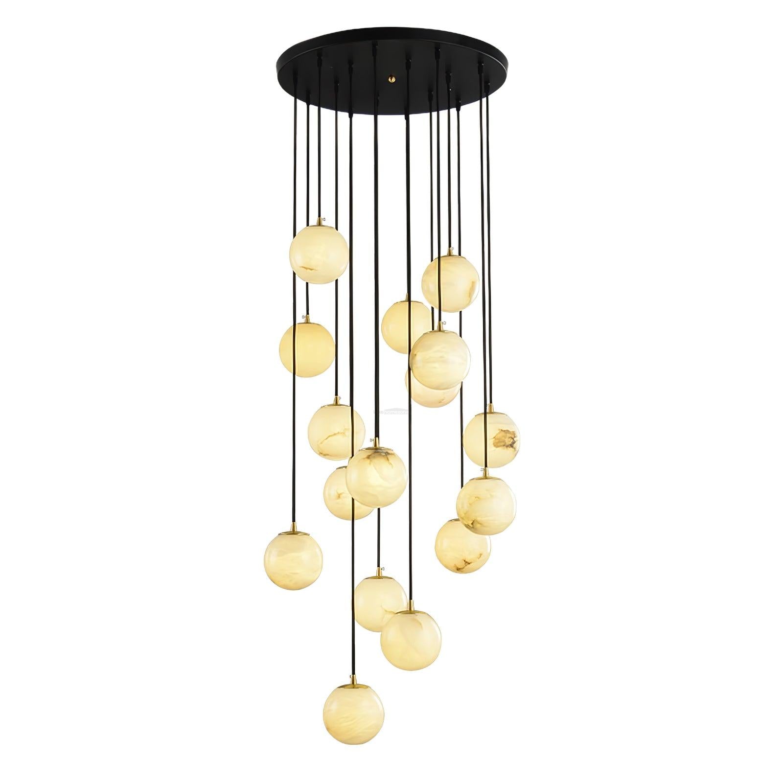 Alabaster Balls Cluster Chandelier with 3/5/7/9/16/18 heads - Luxehomezone
