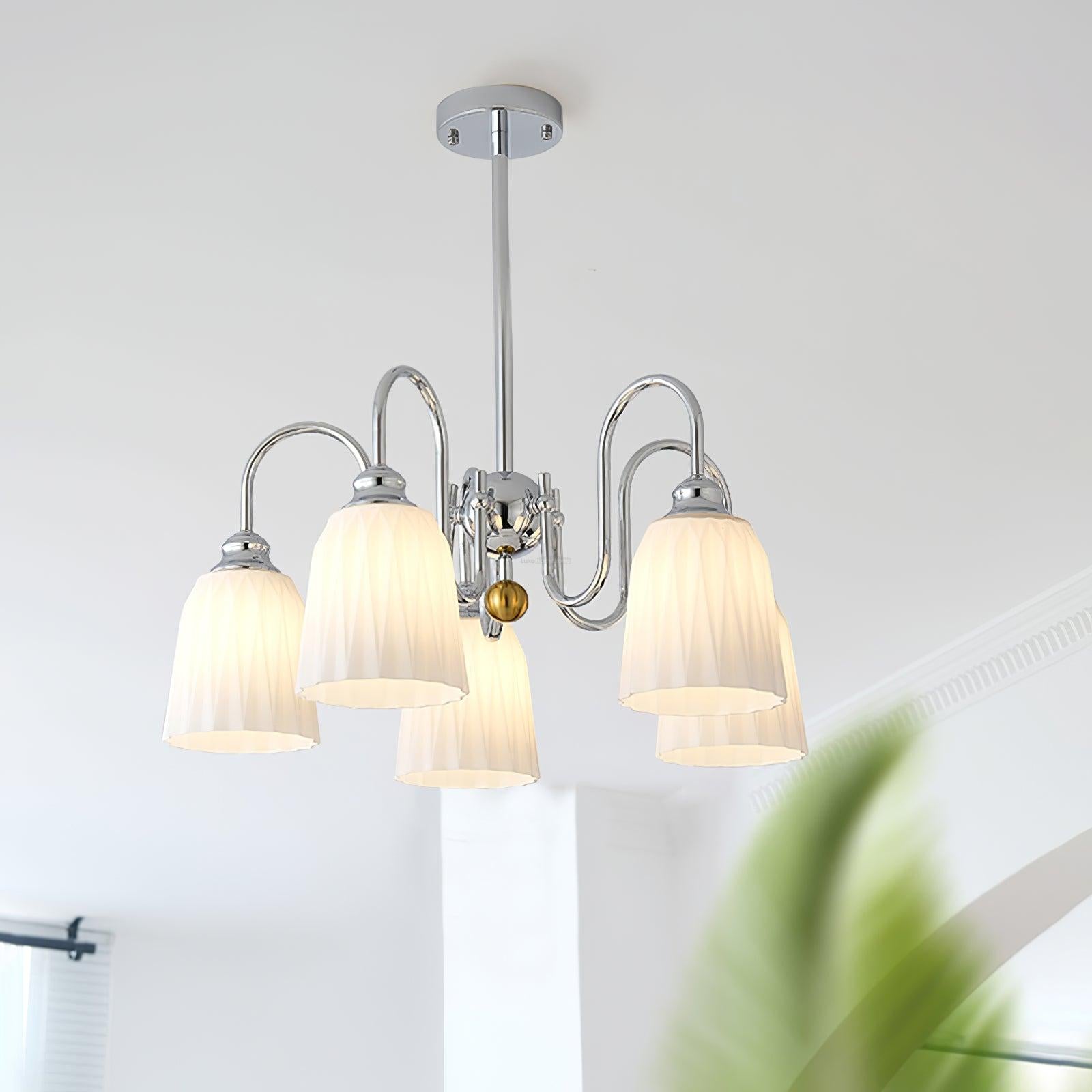 Bauhaus Pleated Chandelier with 3/5/6/8 heads